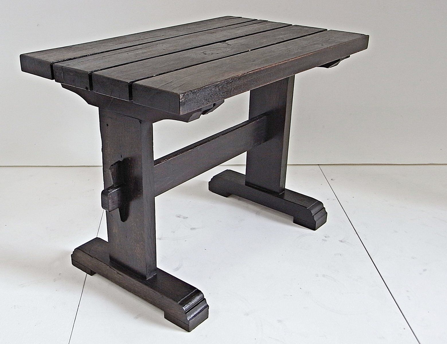 Alfons tuintafel met stoelen van massief eiken, jaren 1970, set van 3 photo 440.0