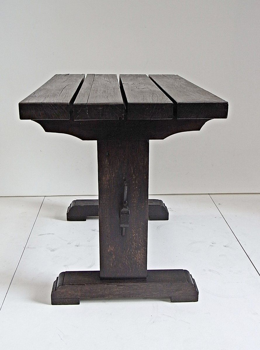 Alfons Garden Table With Chairs Made Of Solid Oak, 1970s, Set Of 3 photo buy
