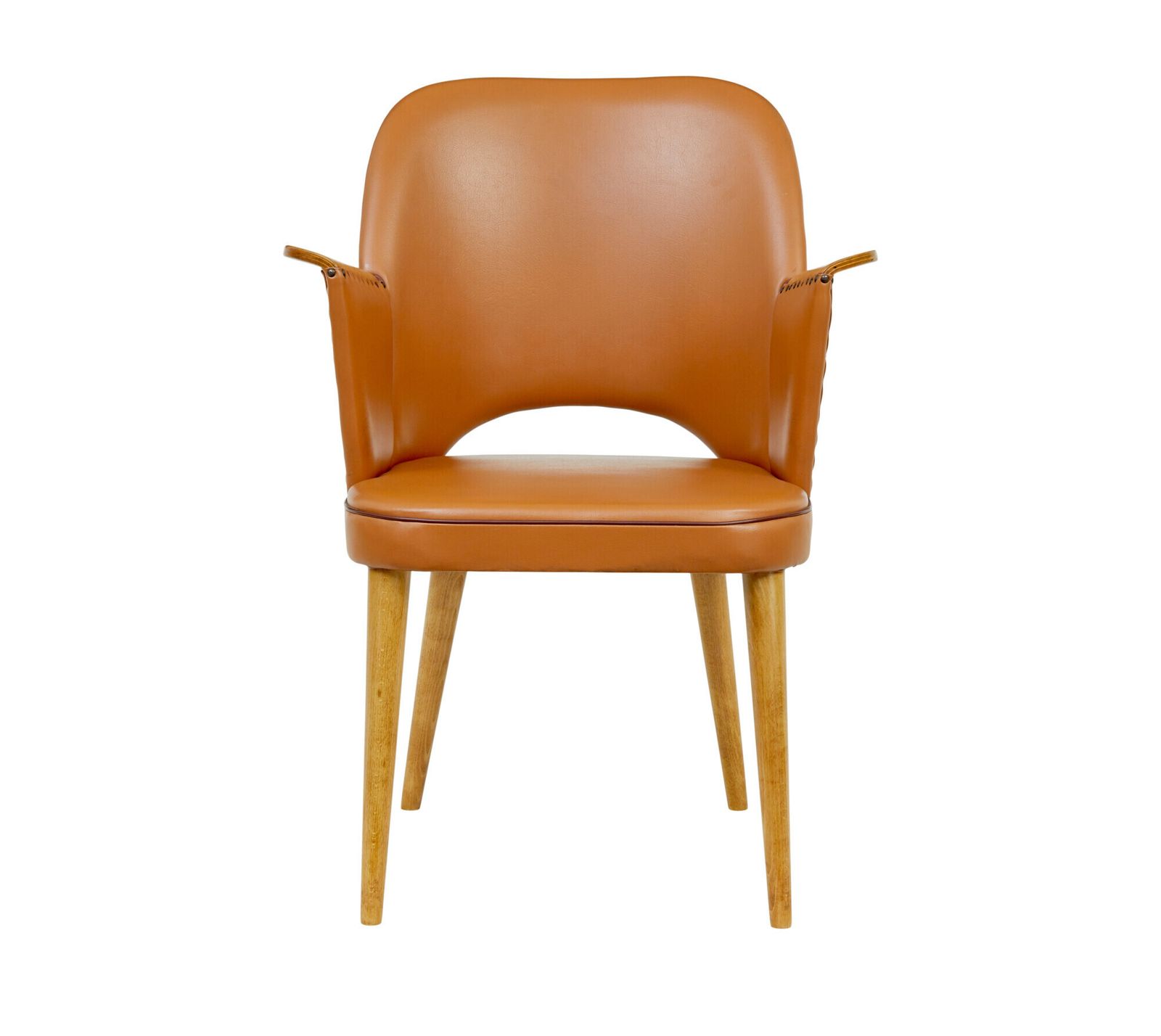 Mid-Century Zweedse Leren Bureau Fauteuil