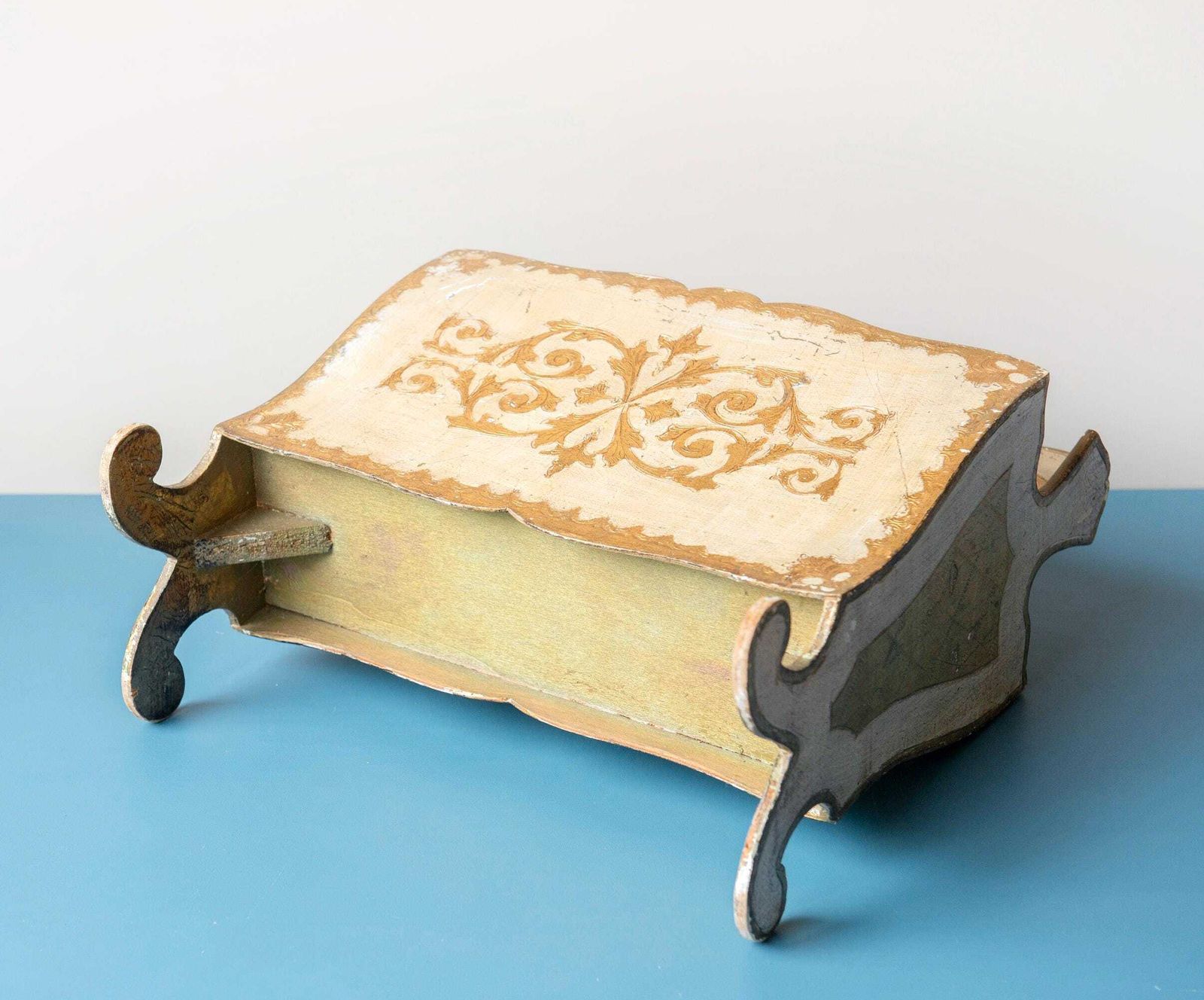 photo furniture Vintage Florentine Magazine Rack   Italian Newspaper Stand   Hollywood Regency Book Holder