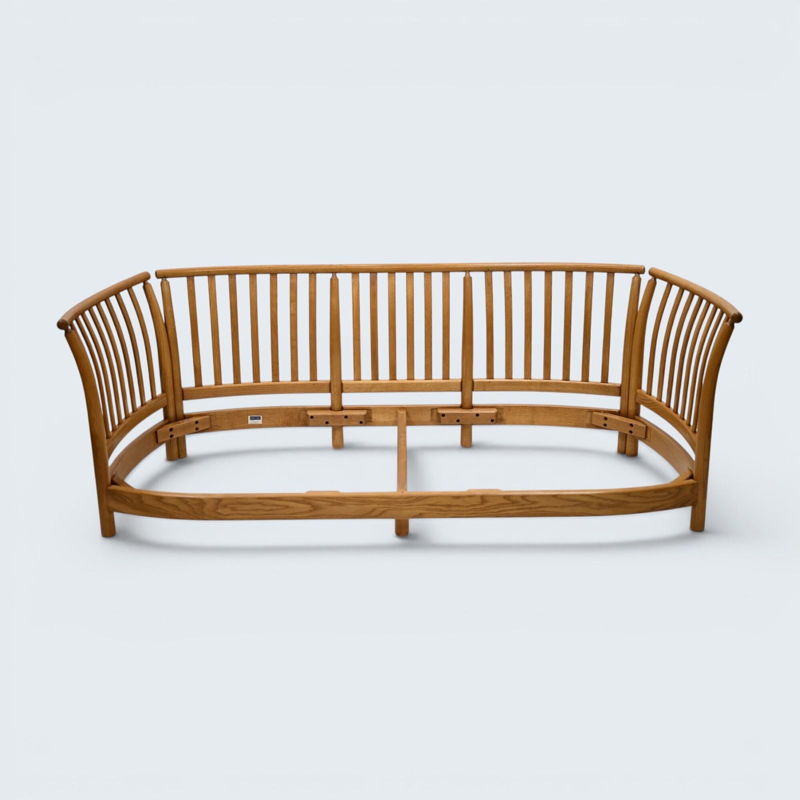 Ercol Renaissance Low Back Sofa Light Finish Miro'ish Upholstery photo furniture