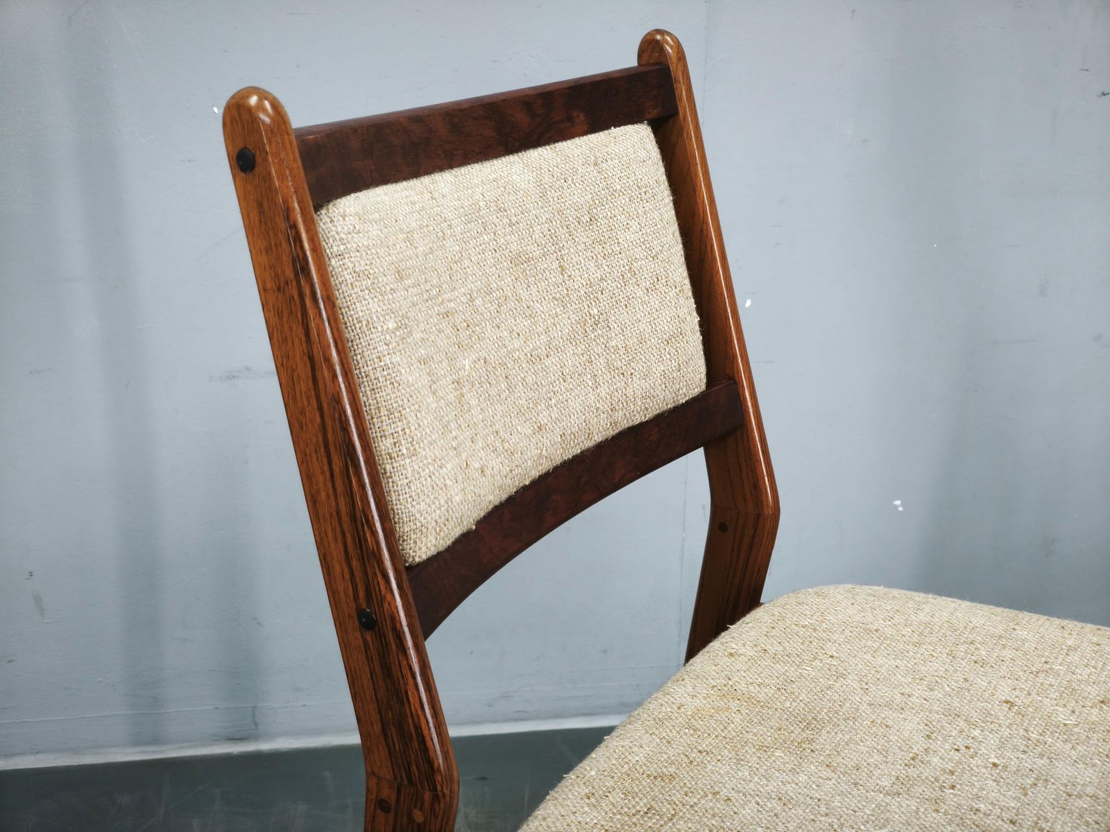 Meubels Set van 4 Hugo Frandsen eetkamerstoelen voor Spøttrup, Denemarken, ca. jaren 1960 photo