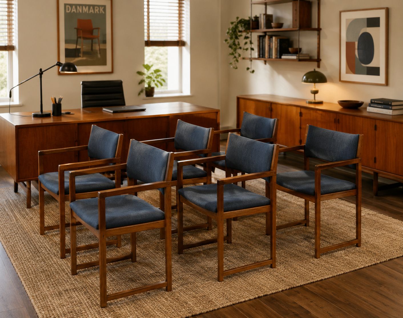 6 Mid Century Danish Beech Dining Chairs By Slagelse Møbelværk
