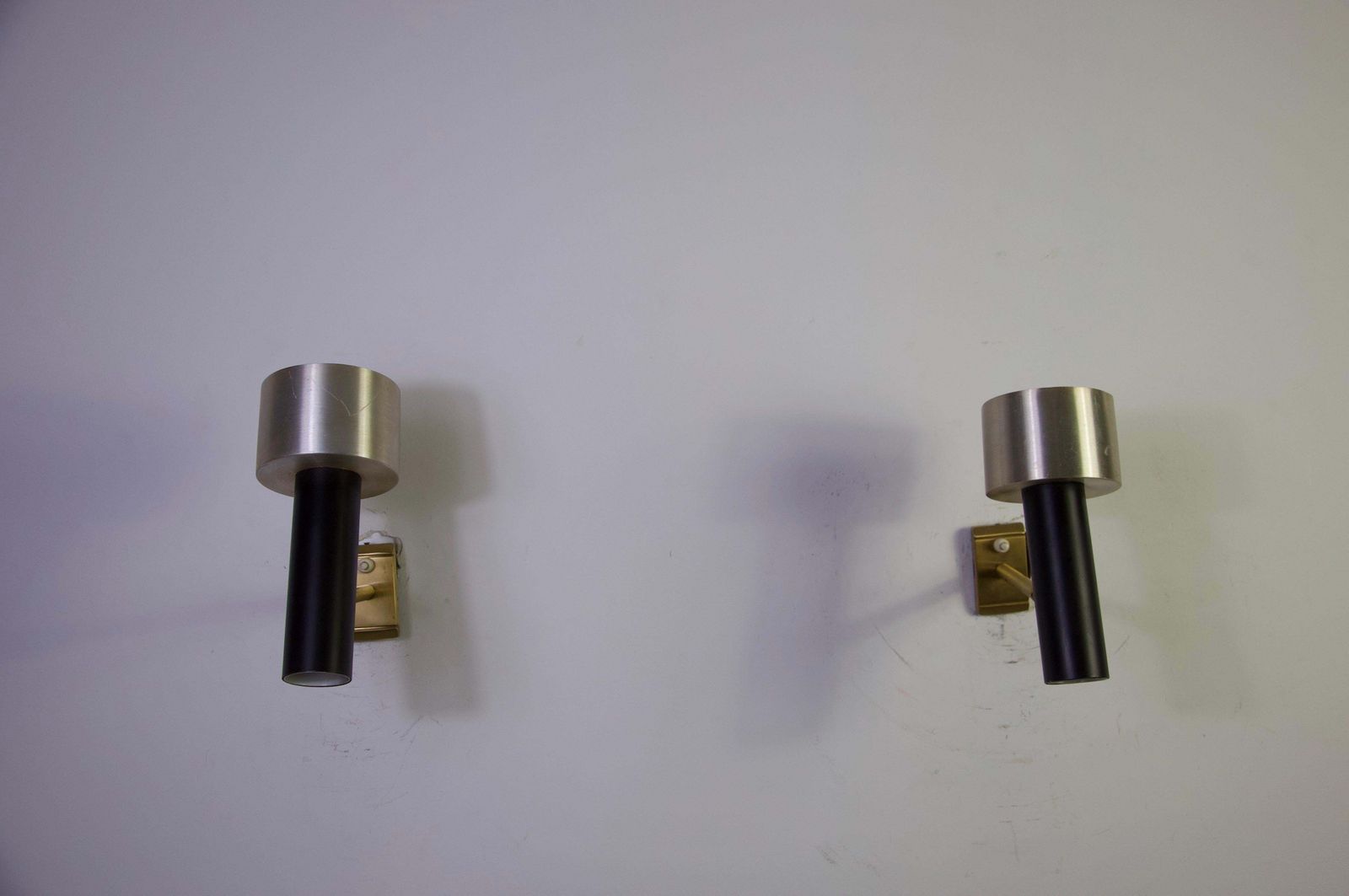 Mid Century Brass And Metal Wall Lamps By Stilux, Italy, 1960s photo furniture