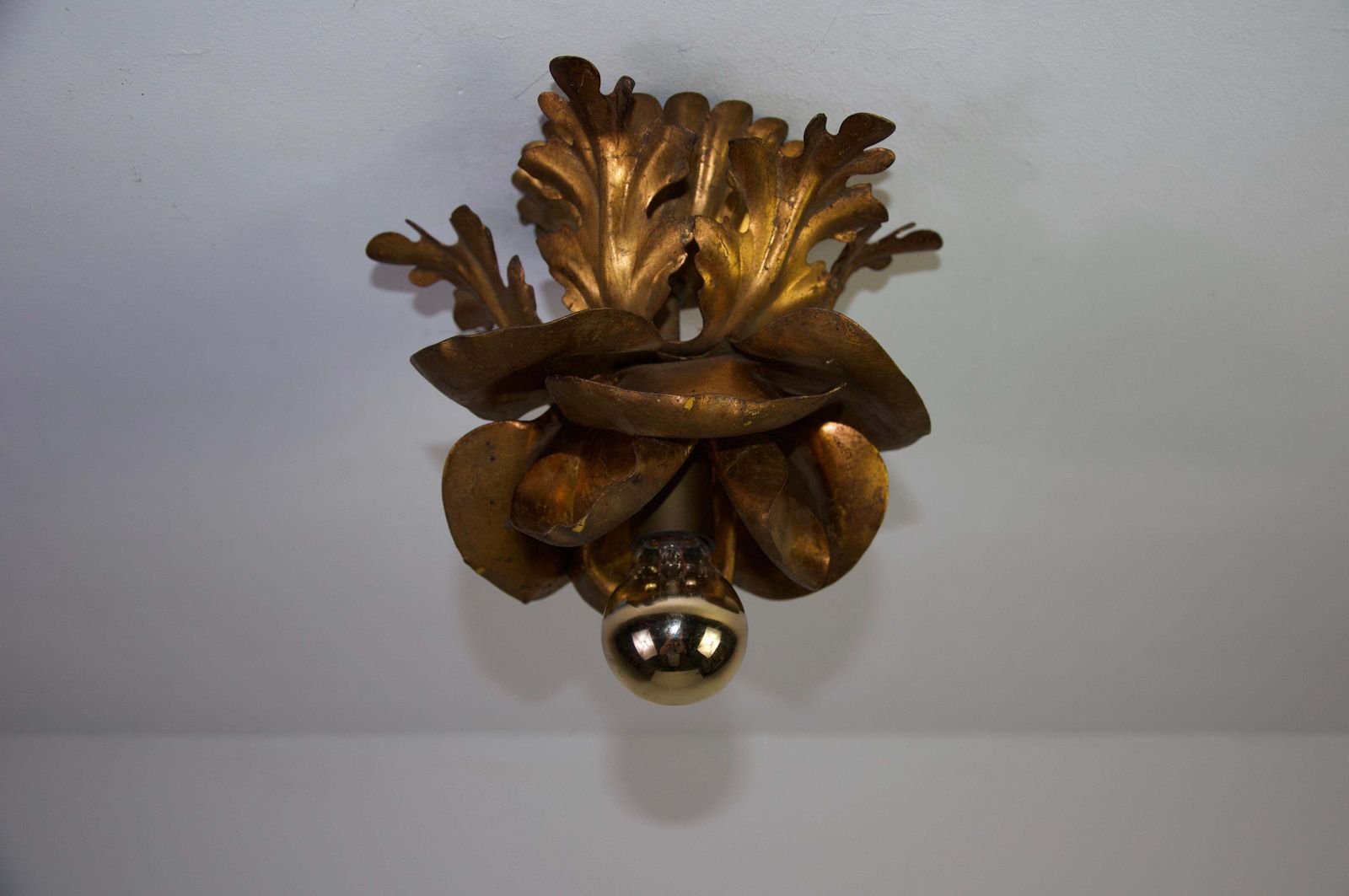 Bloemenvorming plafondlamp van Banci Firenze, Italië, jaren 1970 photo Verlichting