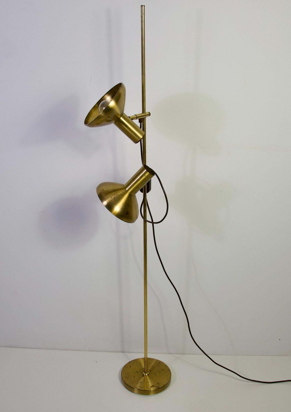 Brass Adjustable Floor Lamp, Germany, 1970s photo furniture