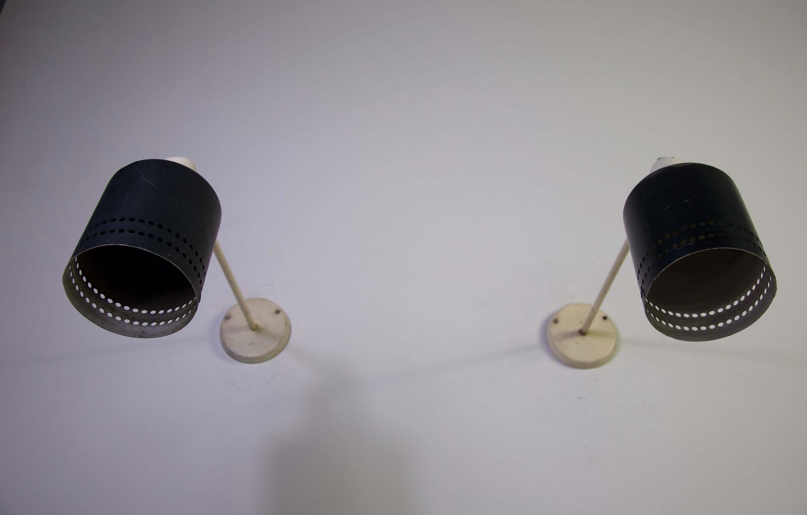 Pair Of Mid Century Modern Adjustable Metal Wall Lamps, Germany, 1950s photo buy