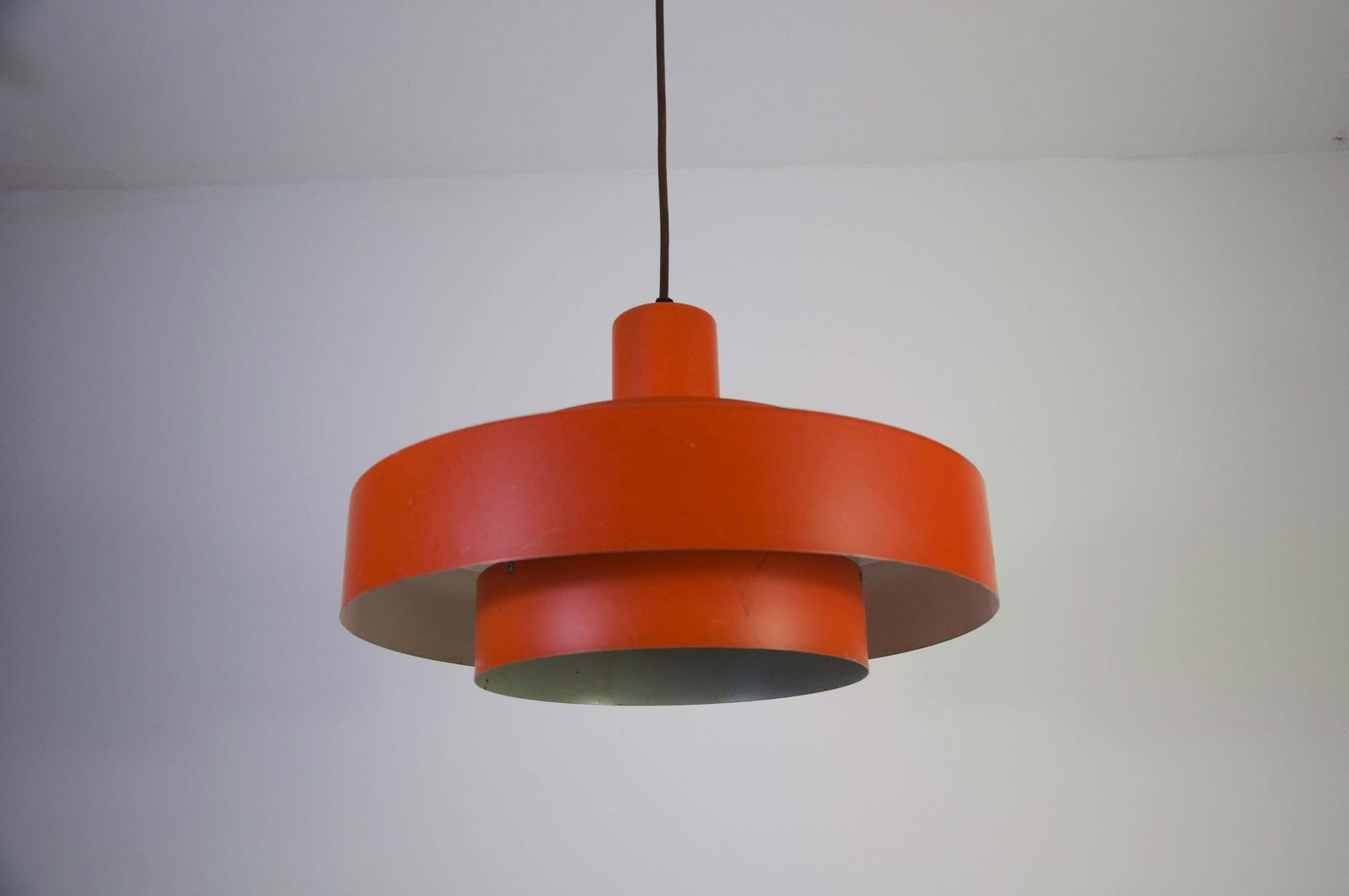 Red "Equator" Pendant Lamp By Fog & Morup, 1960s, Denmark photo vinterior