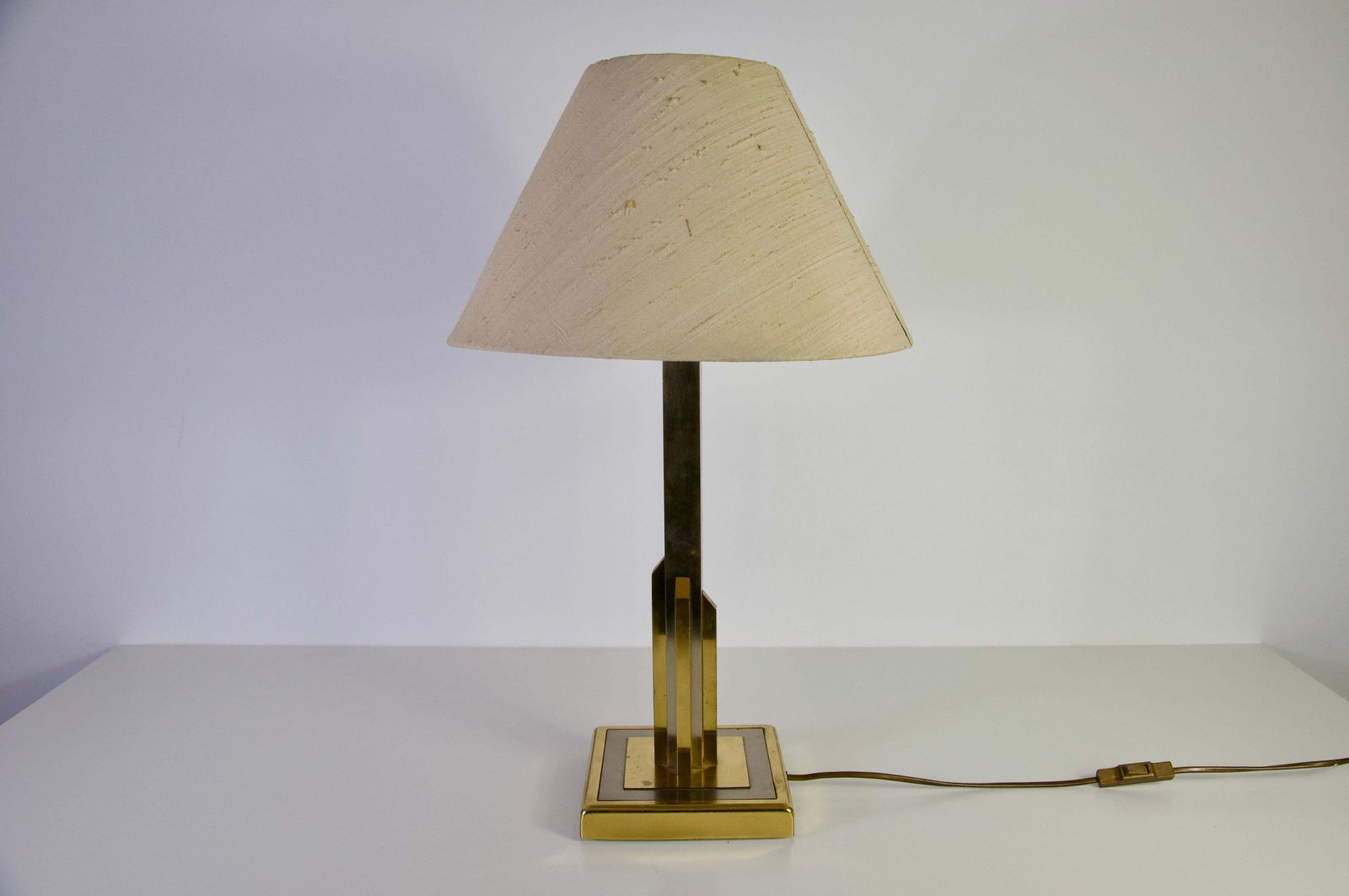 Fabric Shade Mid Century Modern Table Lamp, 1960s, Germany photo furniture