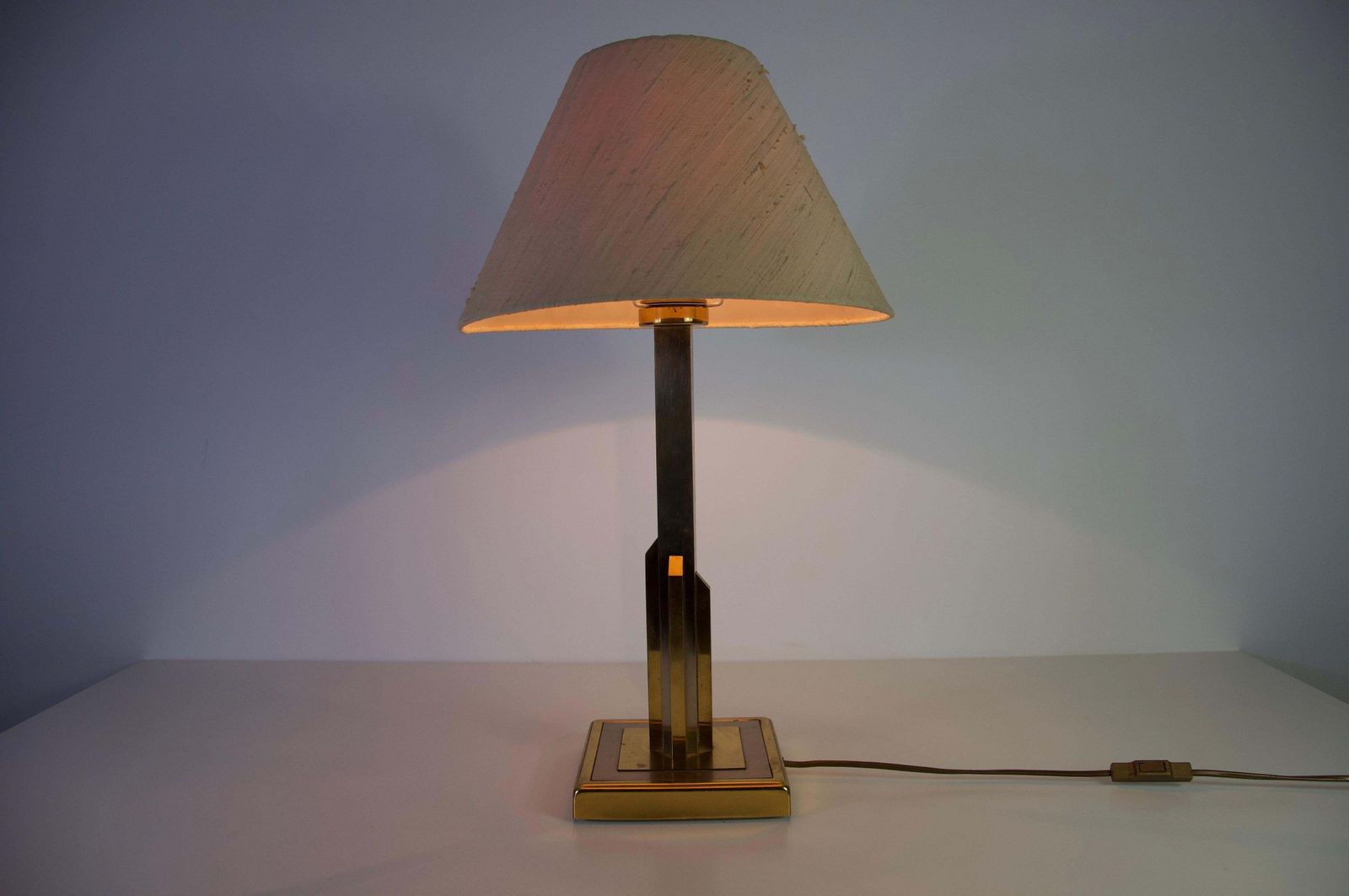 Lighting Fabric Shade Mid Century Modern Table Lamp, 1960s, Germany photo