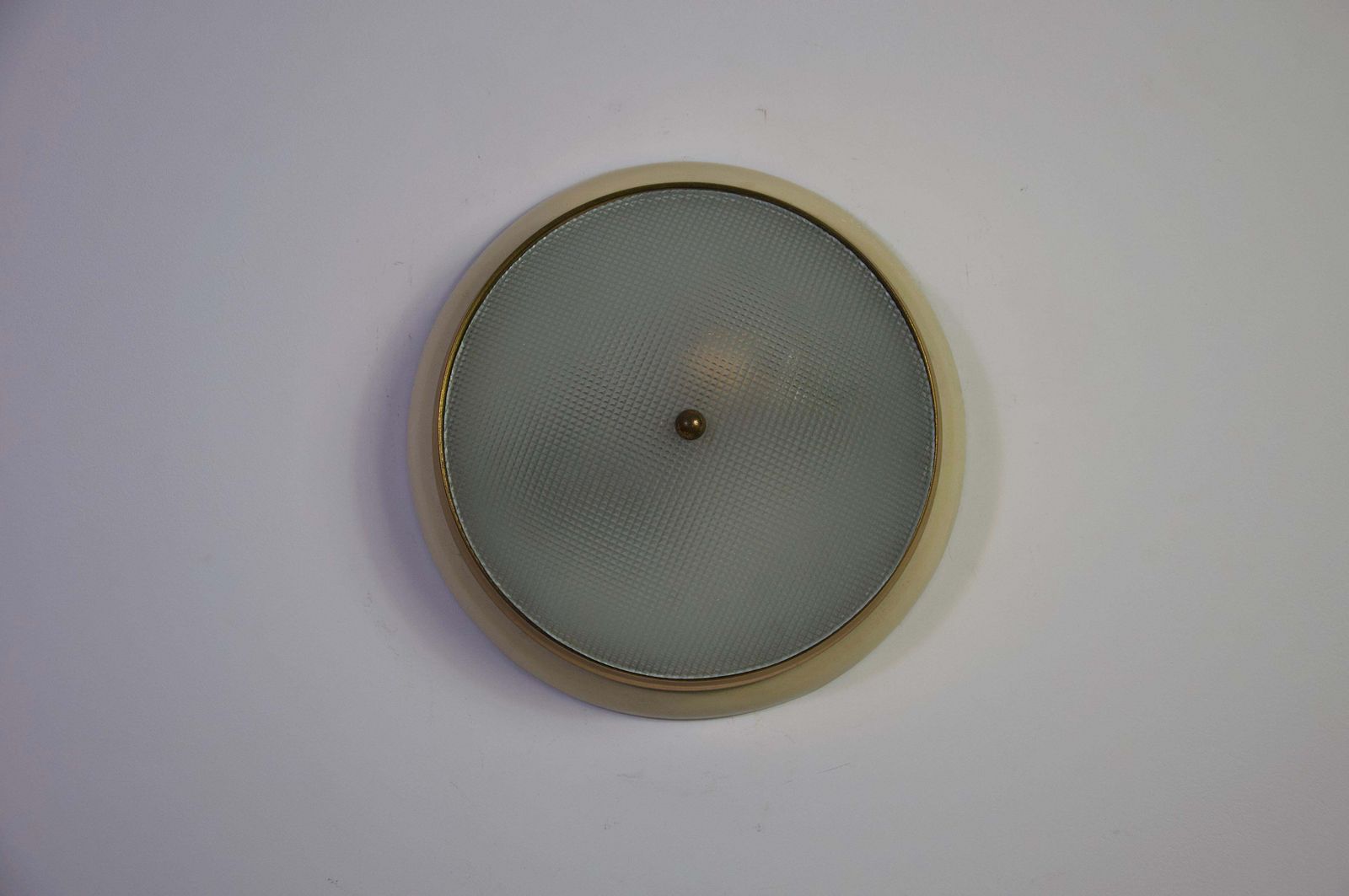 Ronde Mid-Century Plafondlamp van Stilnovo, jaren 1960, Italië photo vintage