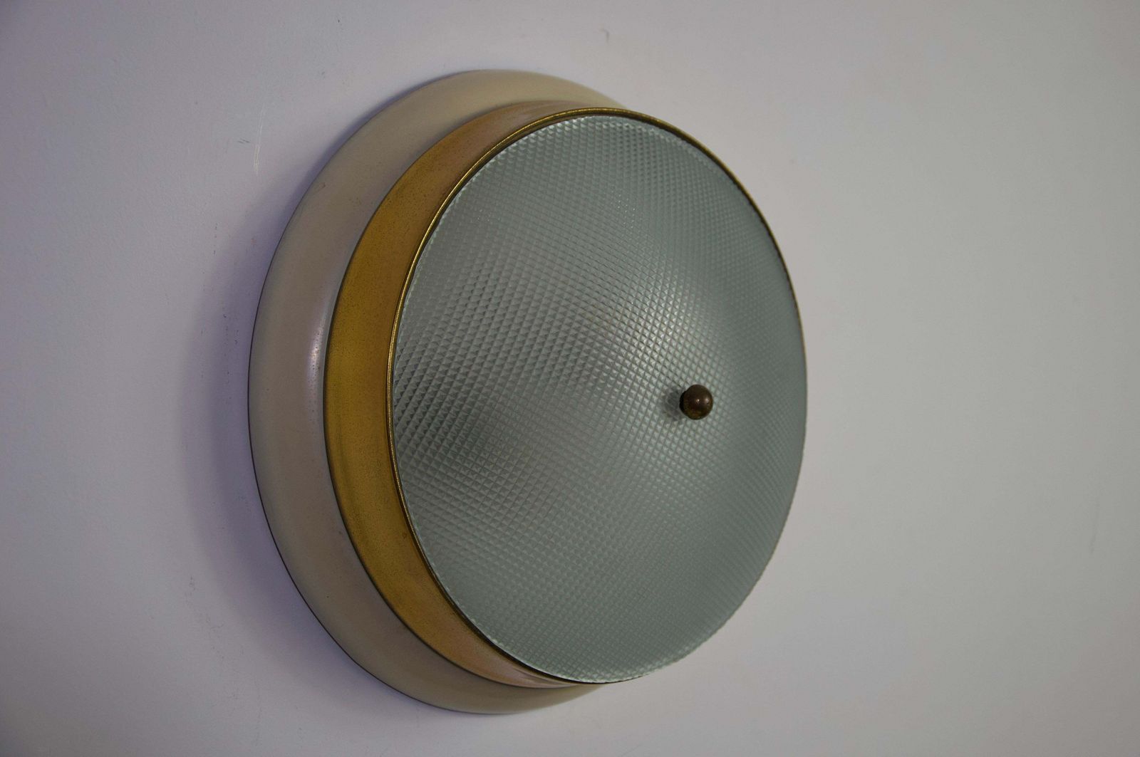 photo vinterior Ronde Mid-Century Plafondlamp van Stilnovo, jaren 1960, Italië