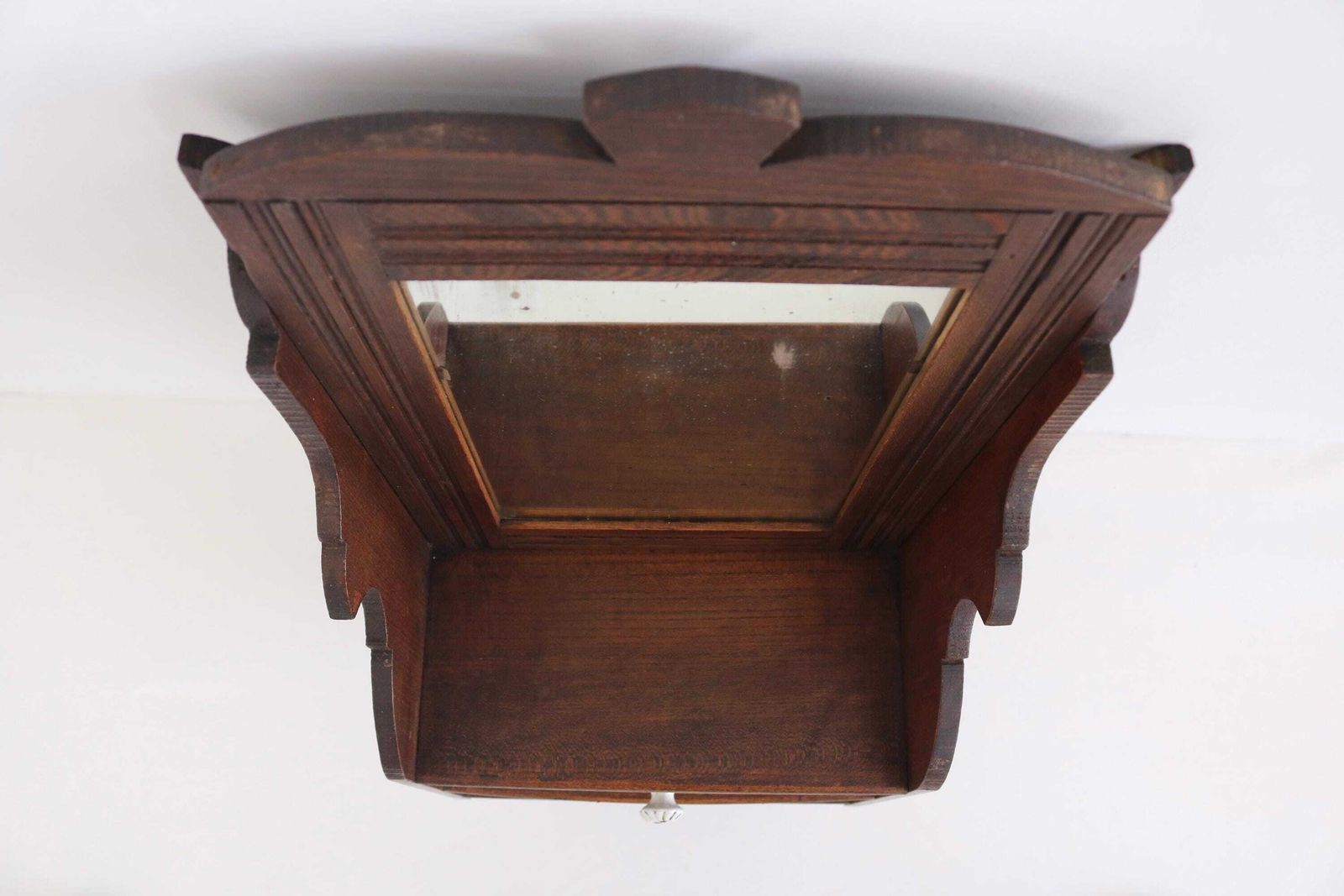 photo vinterior Antieke Eiken Gangspiegels Met Lades & Haken – Wandorganizer Voor De Gang