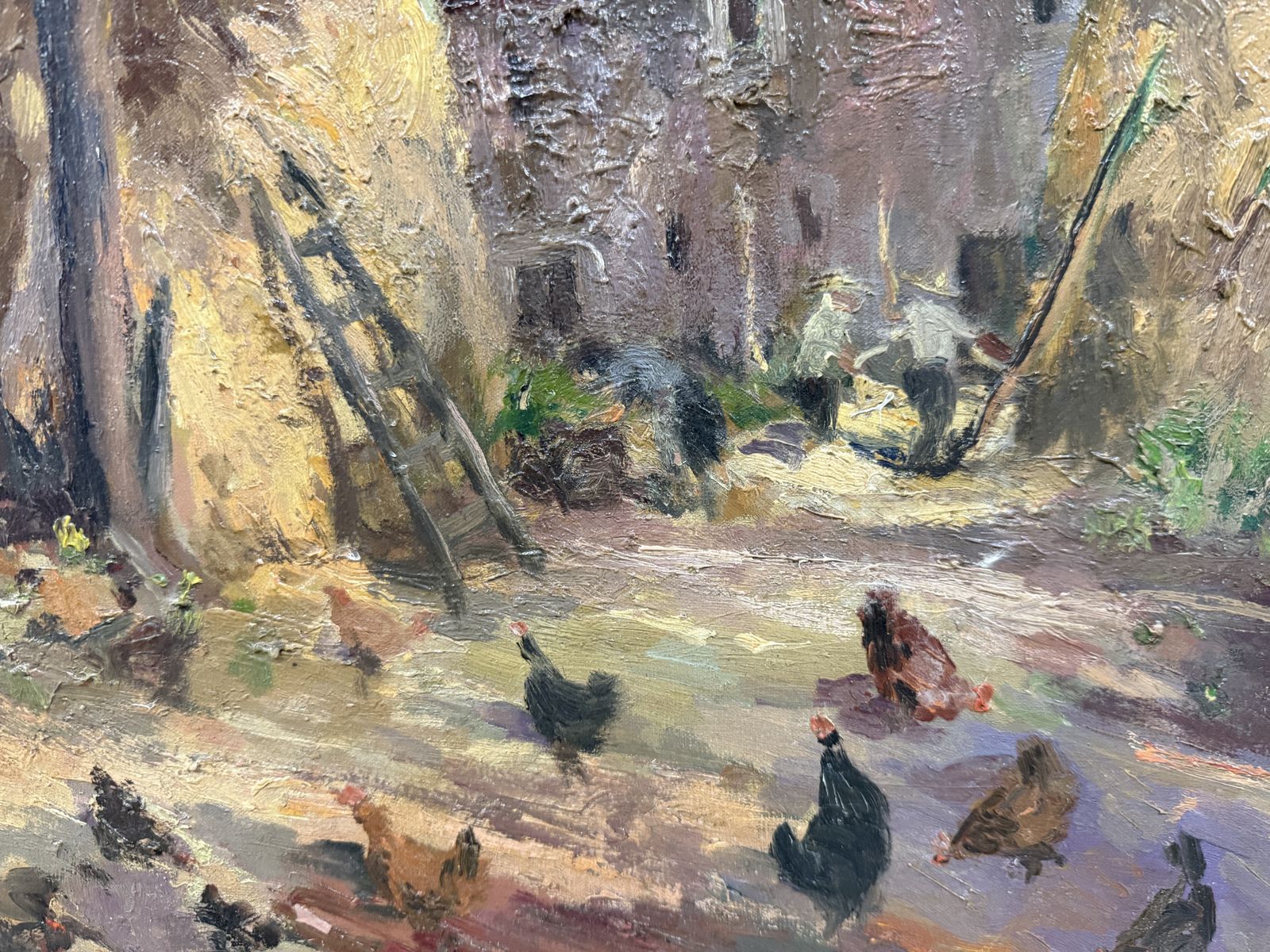 Joaquin Asensio Marine, paysage impressionniste de mas catalan méditerranéen, huile sur toile, Espagne, années 1930 photo 1200.0