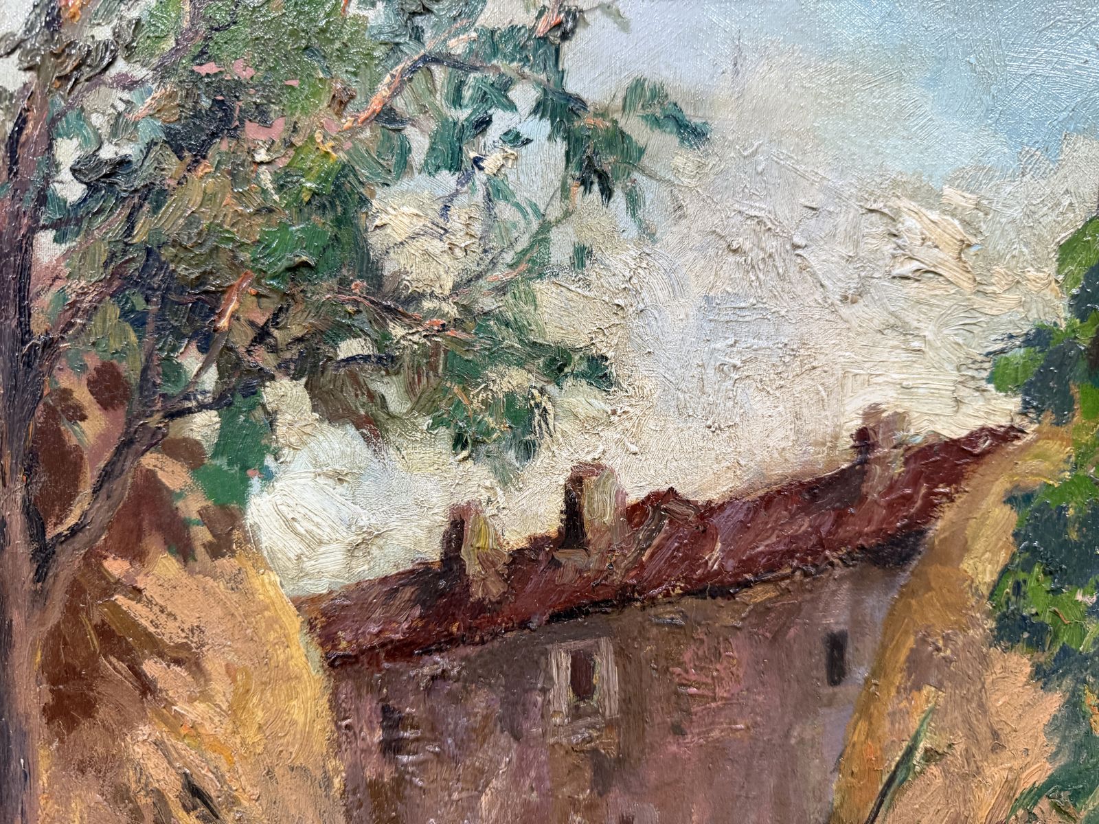 Joaquin Asensio Marine Mediterranean Catalan Farmhouse Landscape Impressionist Oil Painting Spain Art 1930s photo vinterior