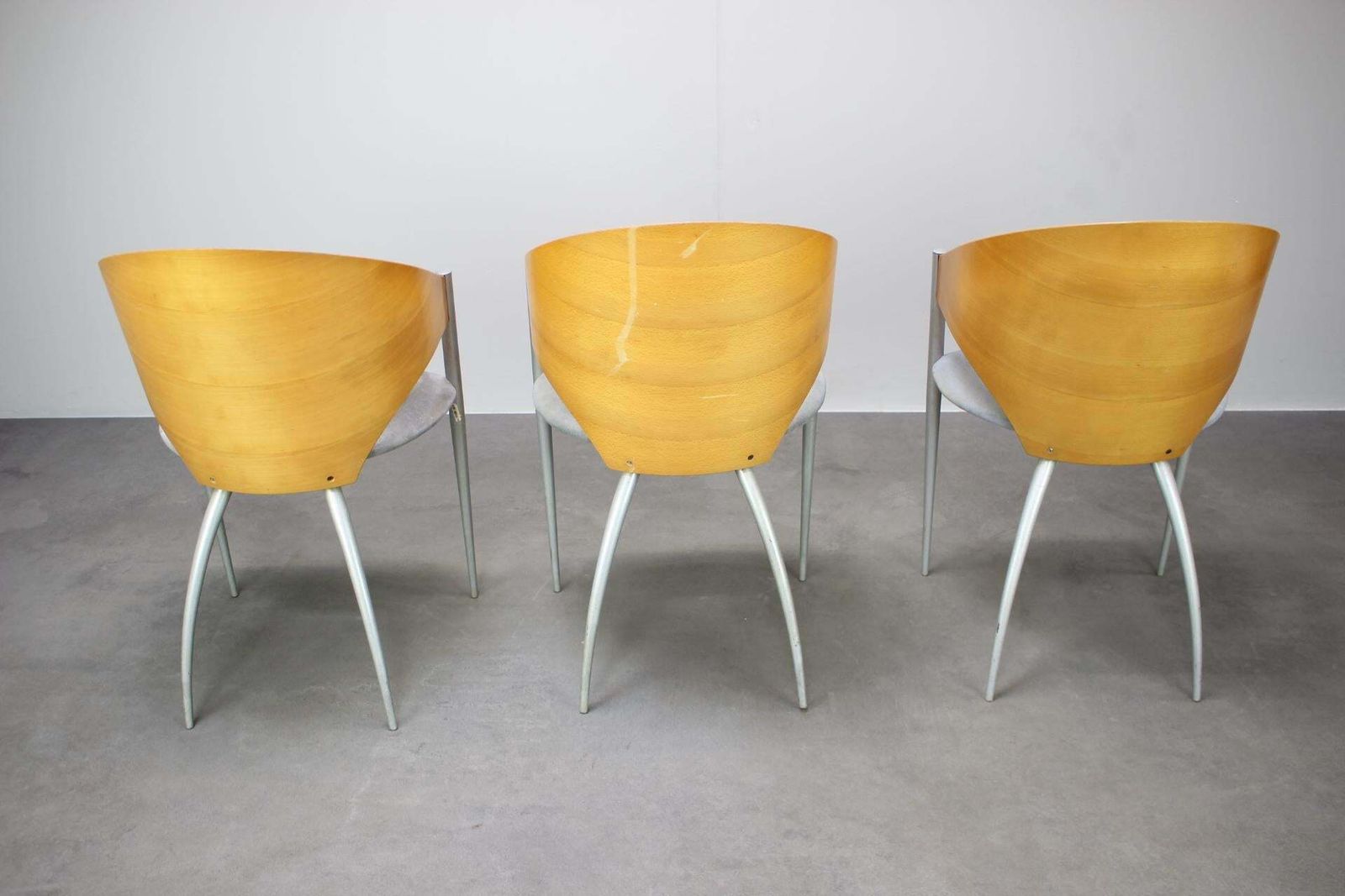 Meubels Set van drie Cattelan Italia eetkamerstoelen, Italië, ca. jaren 1980 photo