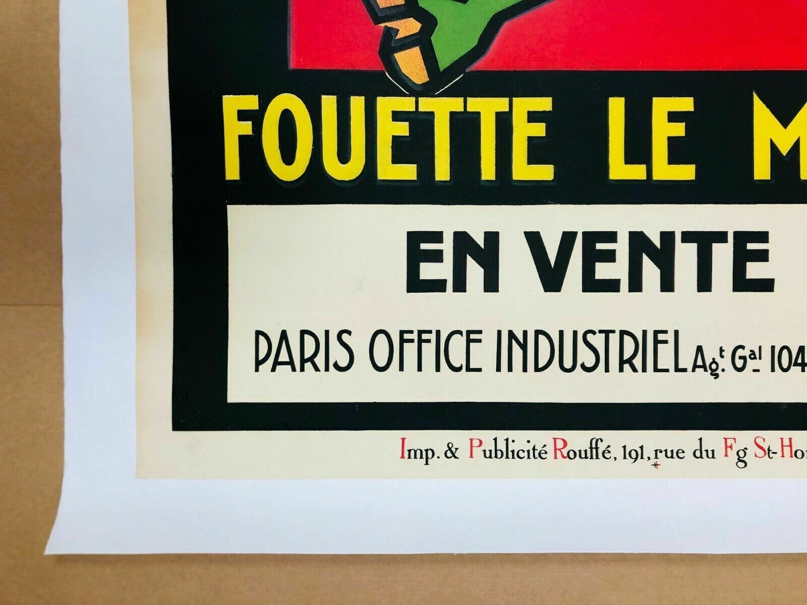 Rouffé, C.A. 1930s   La Bougie Colin   Original Vintage Poster Linen Backed On Canvas photo buy