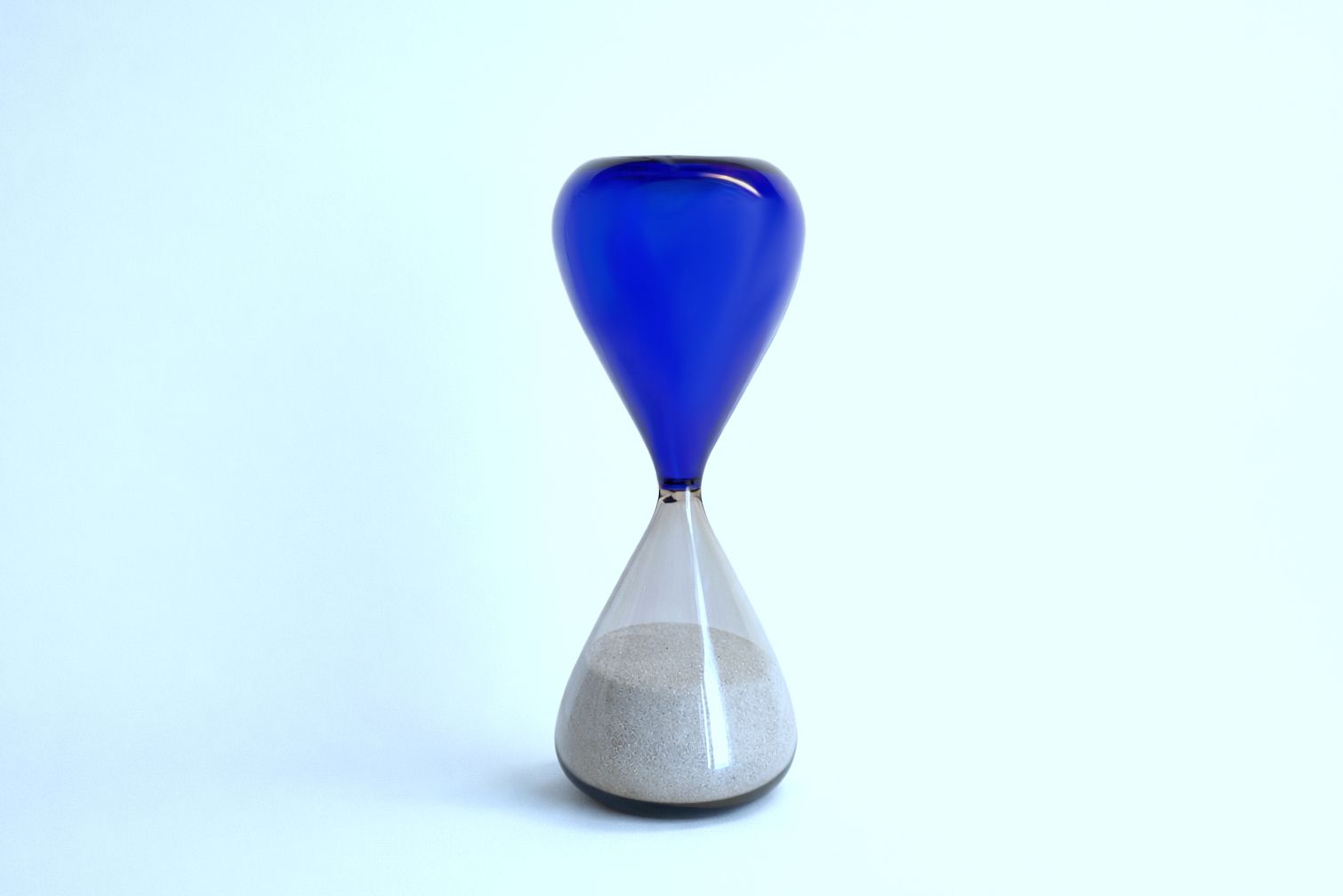 Venini Hourglass   Murano Glass   Fulvio Bianconi   Blue / Rose'