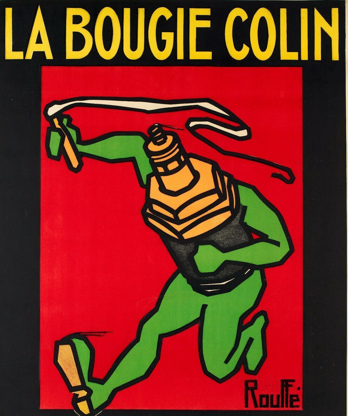 Rouffé, C.A. 1930s   La Bougie Colin   Original Vintage Poster Linen Backed On Canvas photo for sale