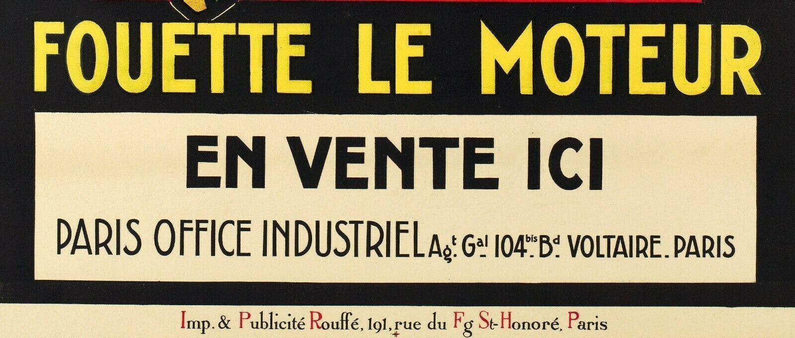 800.0 Rouffé, C.A. 1930s   La Bougie Colin   Original Vintage Poster Linen Backed On Canvas photo