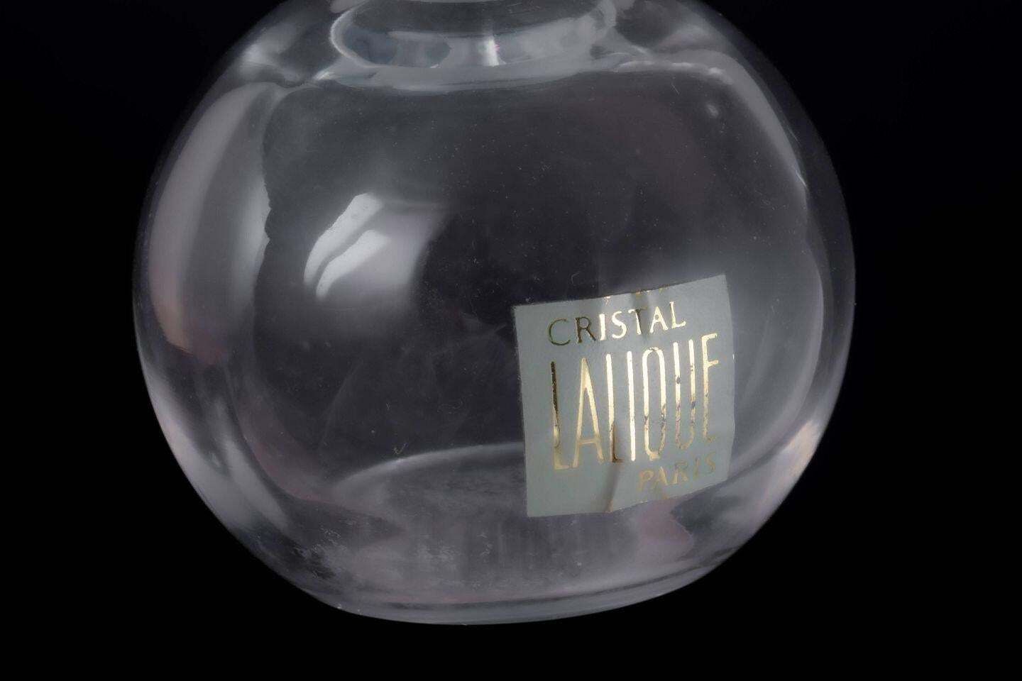 Lalique, Perfume Bottle With Lily Of The Valley Motif. 1980s photo for sale