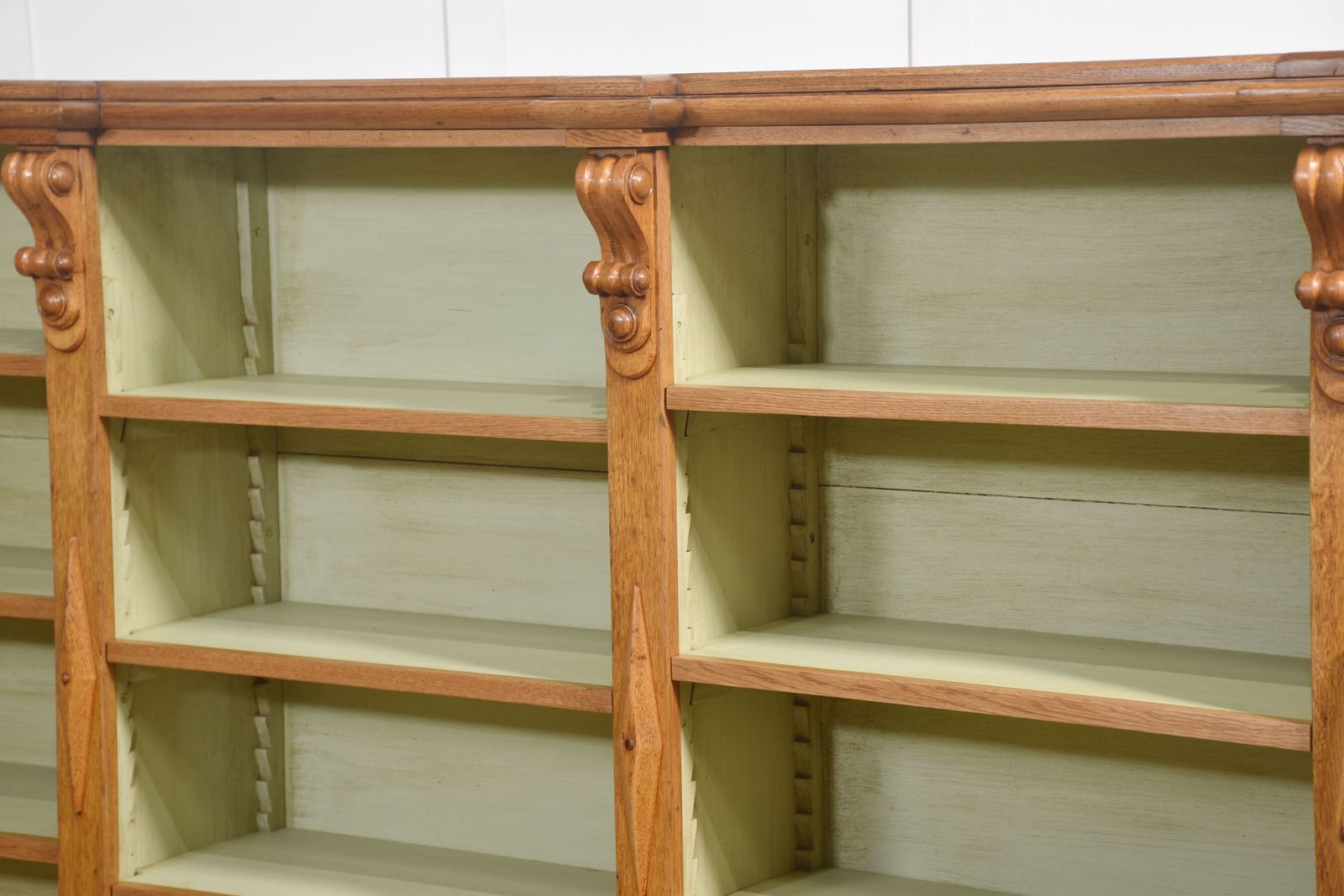 Large 19th Century Oak Open Bookcase photo for sale