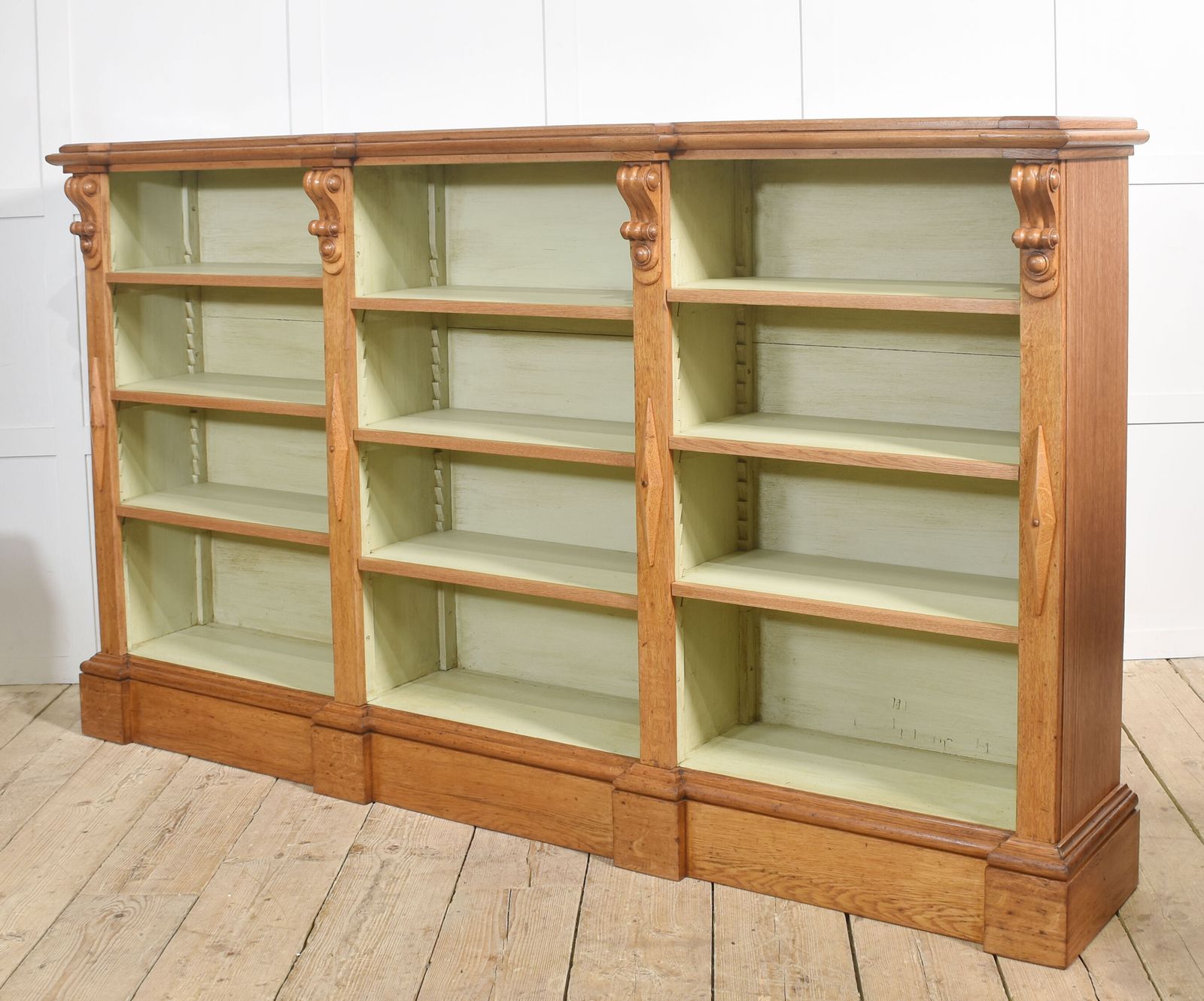 Large 19th Century Oak Open Bookcase photo Furniture