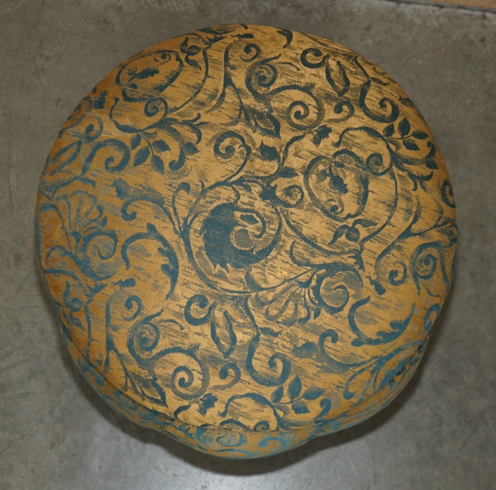 Four Antique Green Chinese Chinoiserie Footstools Pouffes Part Of A Large Suite photo for sale