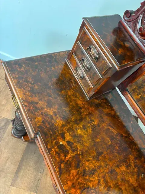 Victorian Burr Walnut Duchess Dressing Table photo for sale