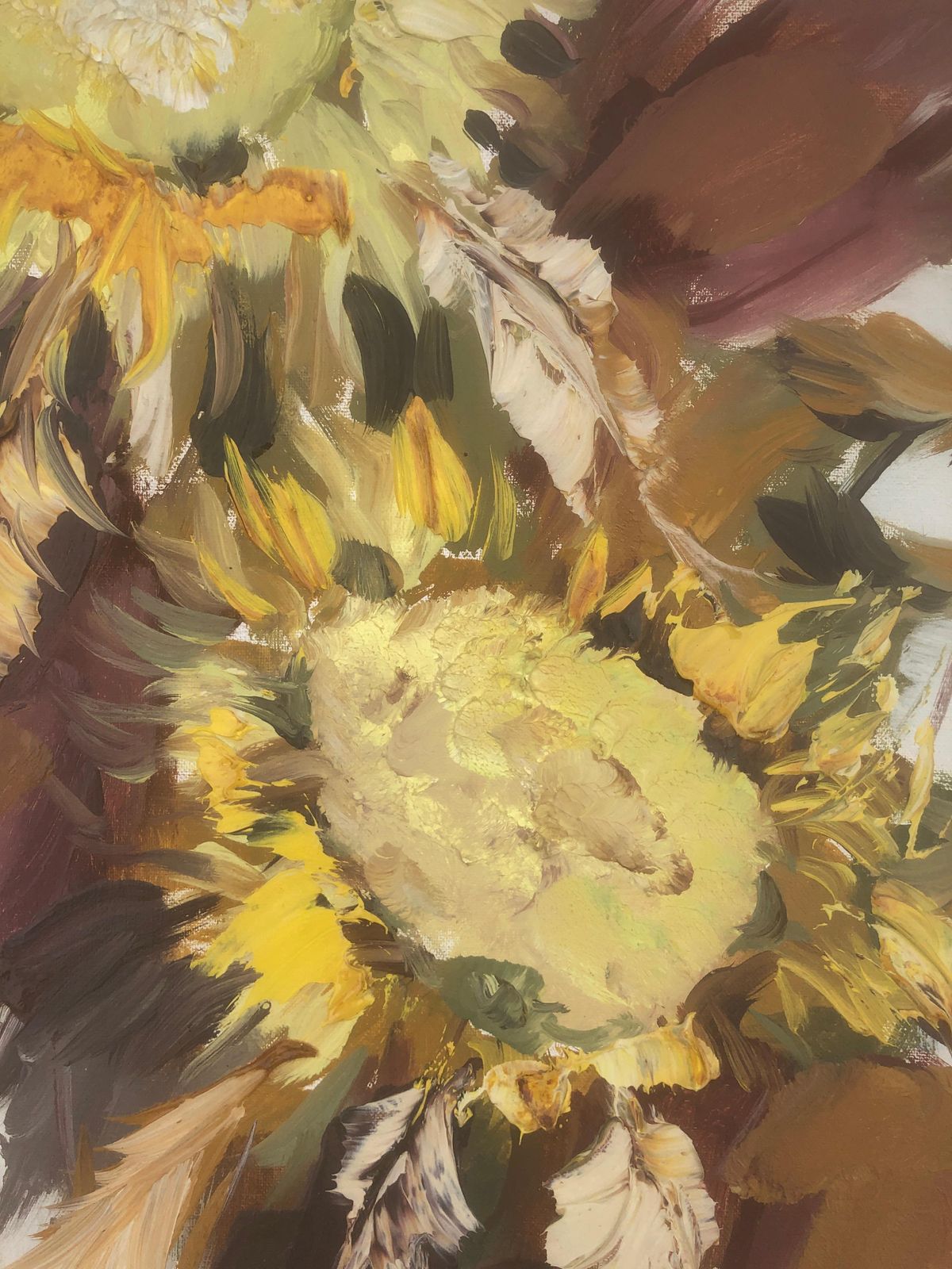 Josep Miquel Serrano – Mediterraan stilleven met zonnebloemen, expressionistisch olieverfschilderij, ca. 1965 photo Kunst