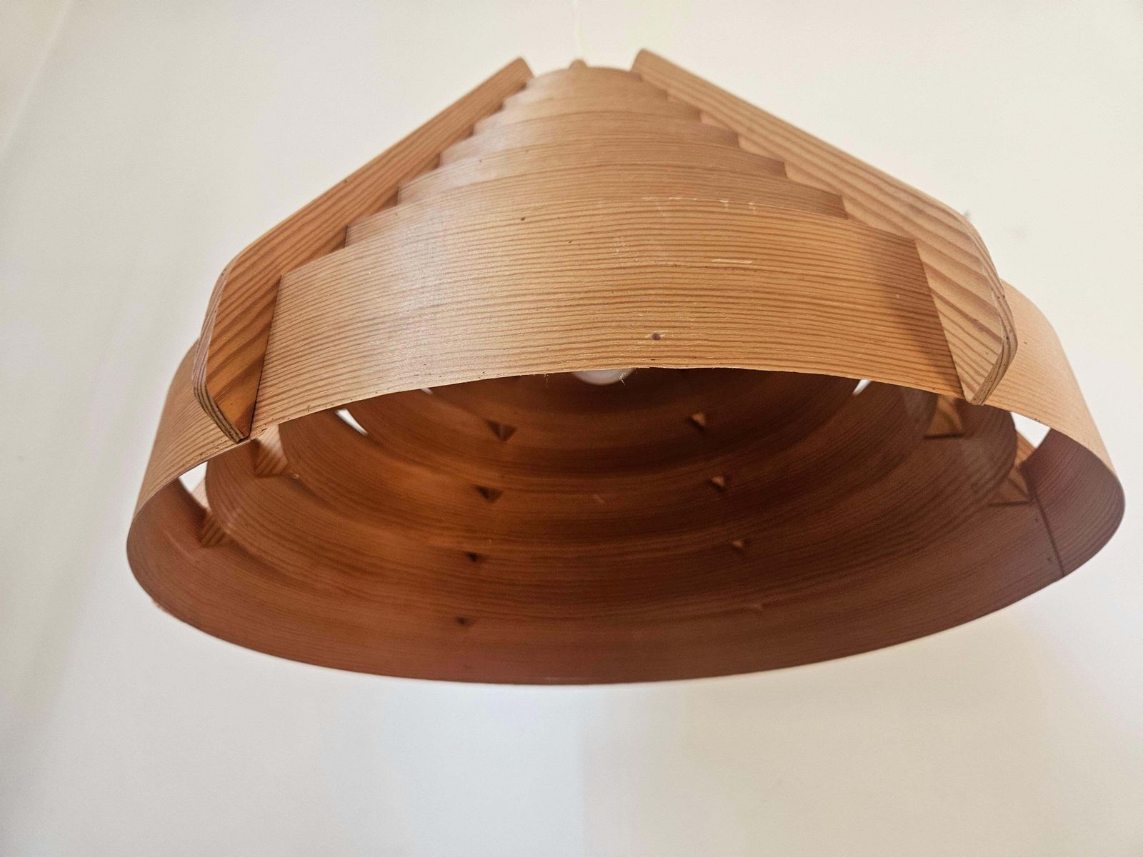 Zeldzame grote houten hanglamp, Mid-Century, Hans Agne Jakobsson, Zweden, jaren 1960 photo vinterior