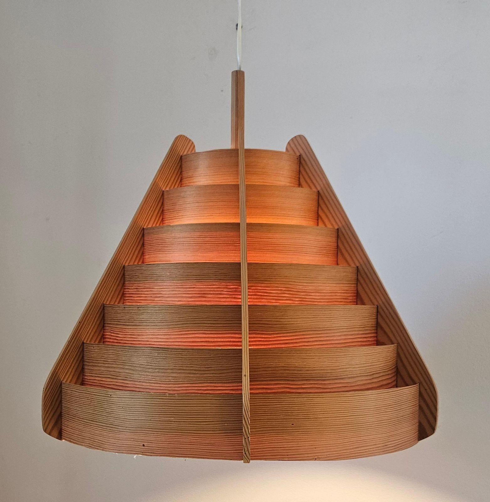 photo for sale Zeldzame grote houten hanglamp, Mid-Century, Hans Agne Jakobsson, Zweden, jaren 1960
