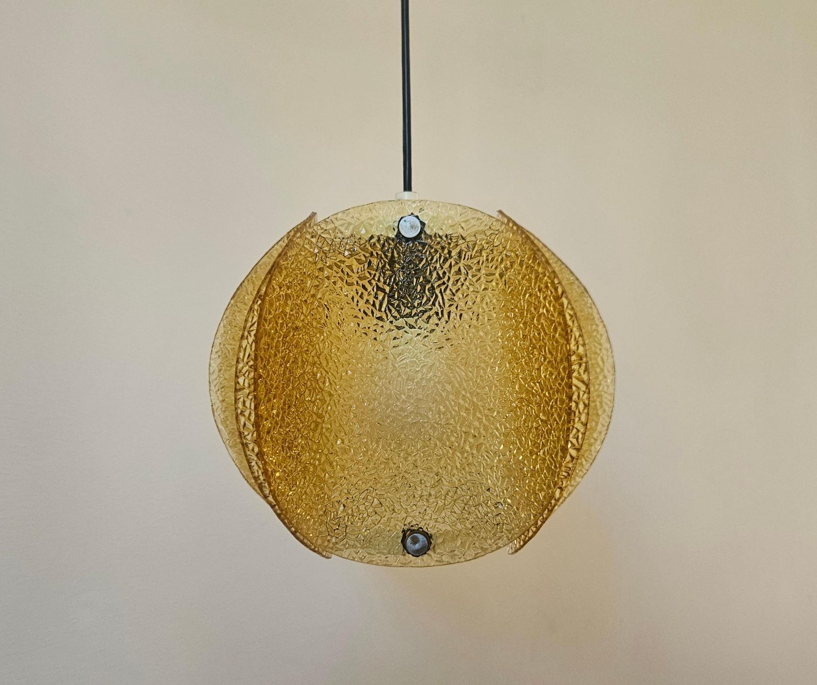 Very Rare Midcentury Glass Pendant, Germany, 1960s photo vinterior