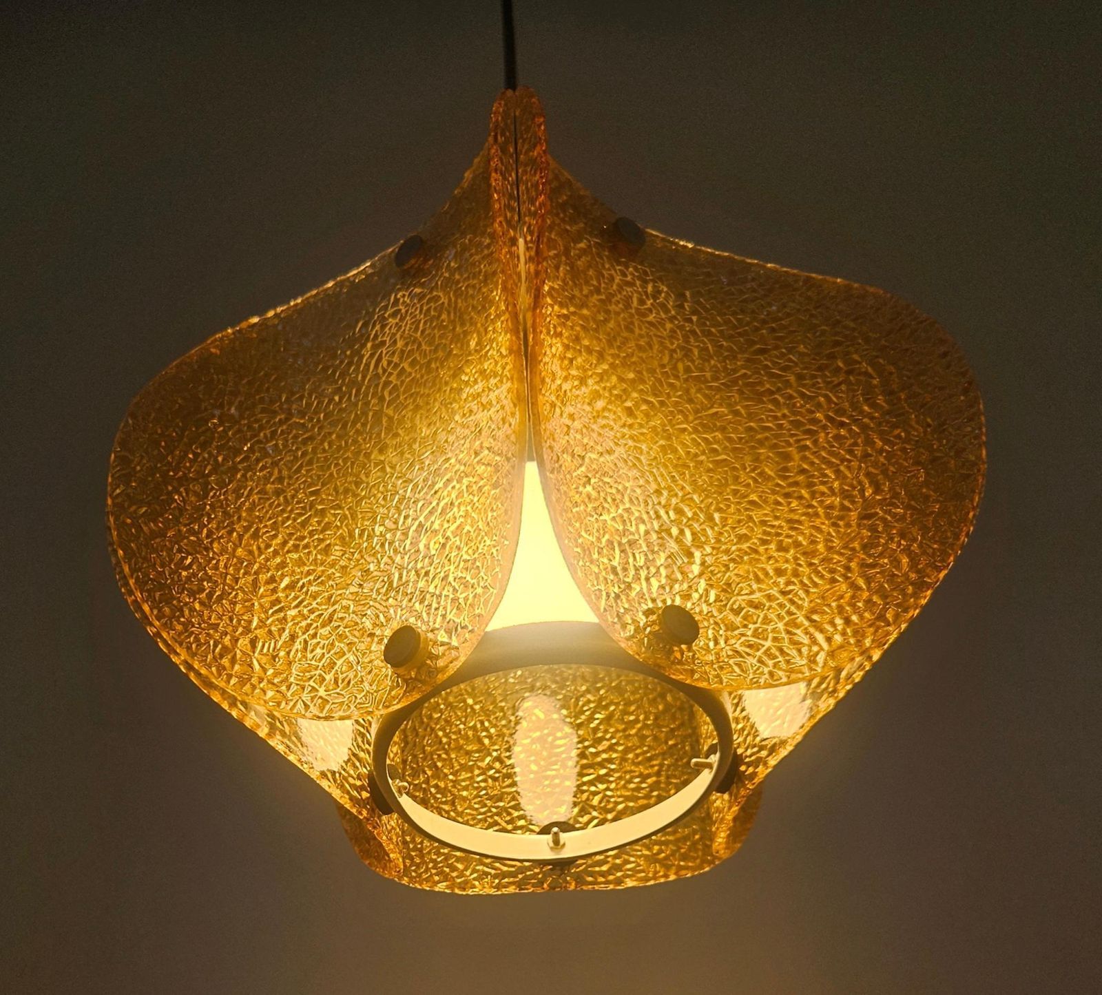 photo vinterior Very Rare Midcentury Glass Pendant, Germany, 1960s