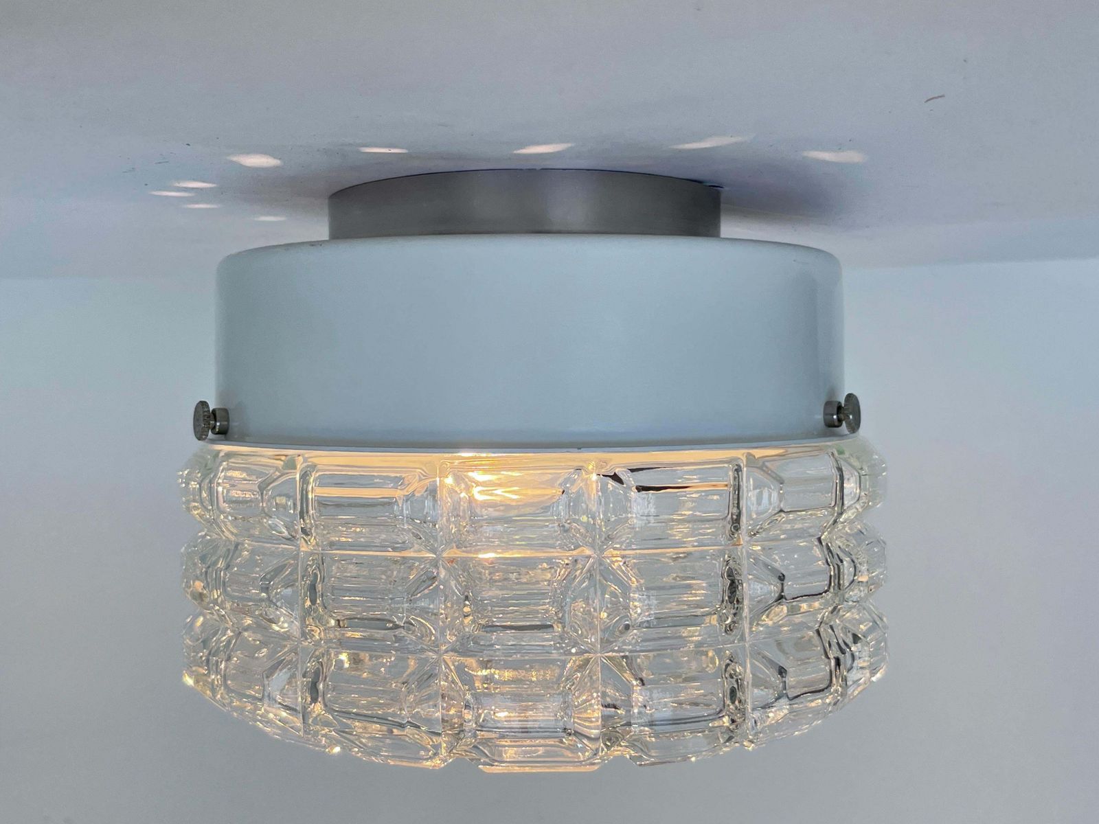 Design mid-century wand- of plafondlamp, plafondlamp (flushmount), ca. jaren 1970 — 5 stuks beschikbaar photo for sale