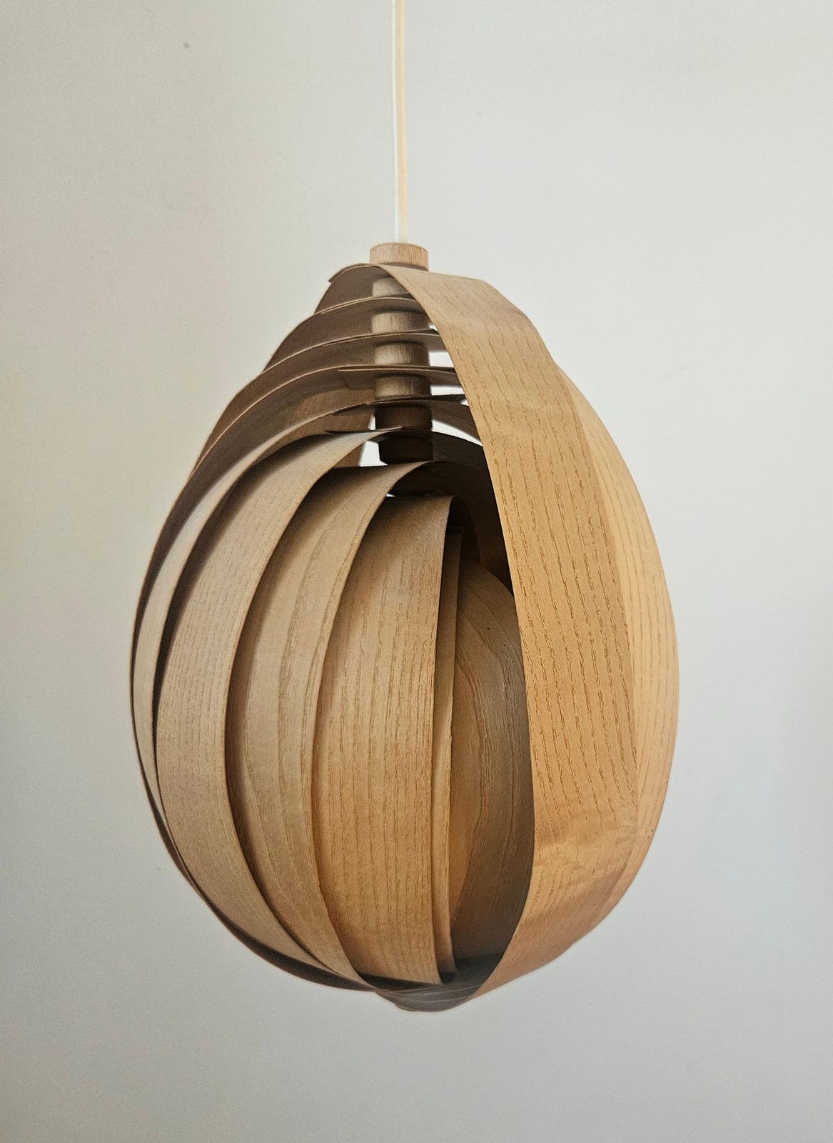 Zeldzame mid-century houten hanglamp in de stijl van Hans Agne Jakobsson, Zweden, jaren 1960 photo for sale