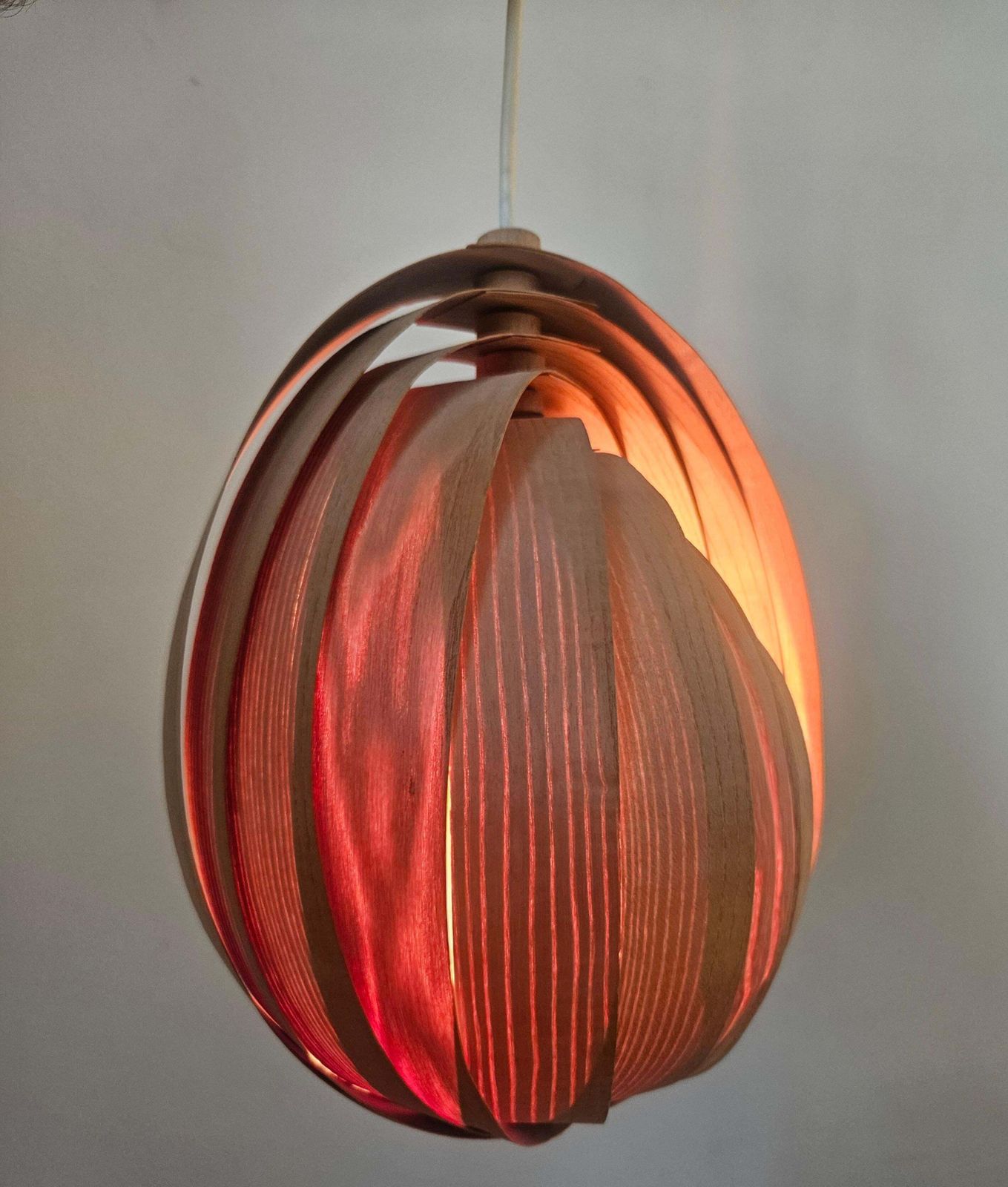 799.0 Zeldzame mid-century houten hanglamp in de stijl van Hans Agne Jakobsson, Zweden, jaren 1960 photo