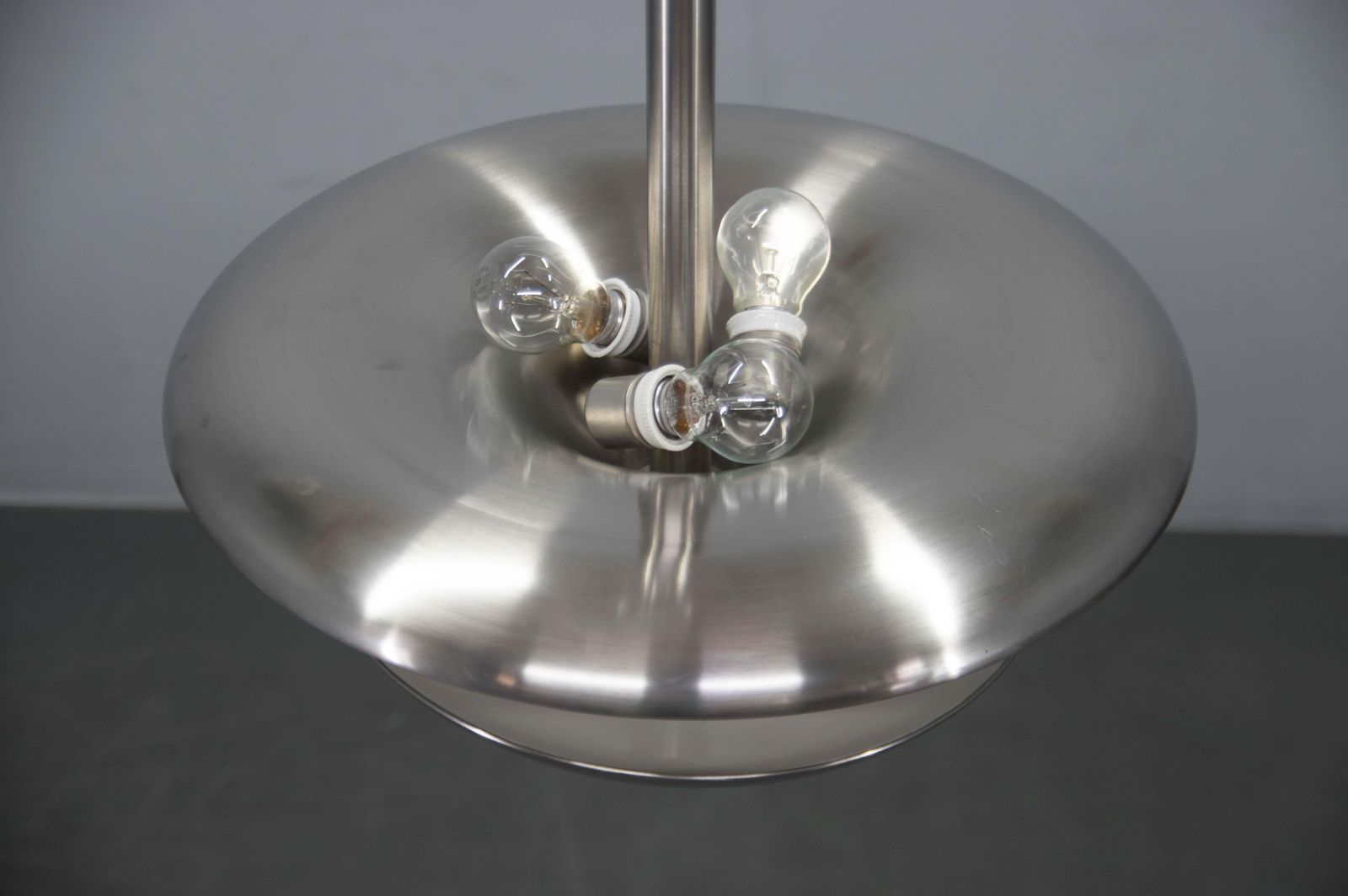 photo for sale Bauhaus Nickel Chandelier By Franta Anyz For Ias, 1920s