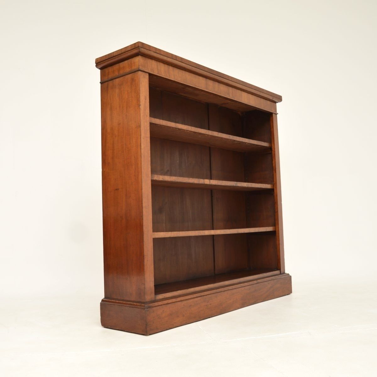 Furniture Antique Victorian Mahogany Open Bookcase photo