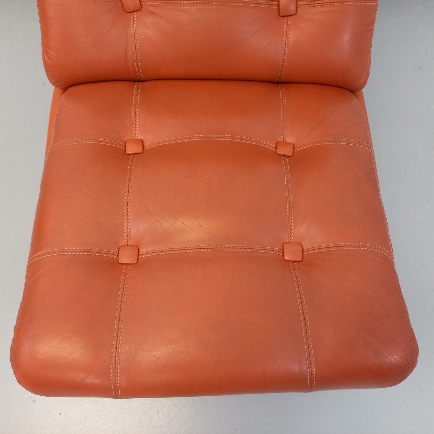 photo for sale Roche Bobois stijl chaise longue in verchroomd metaal en leer