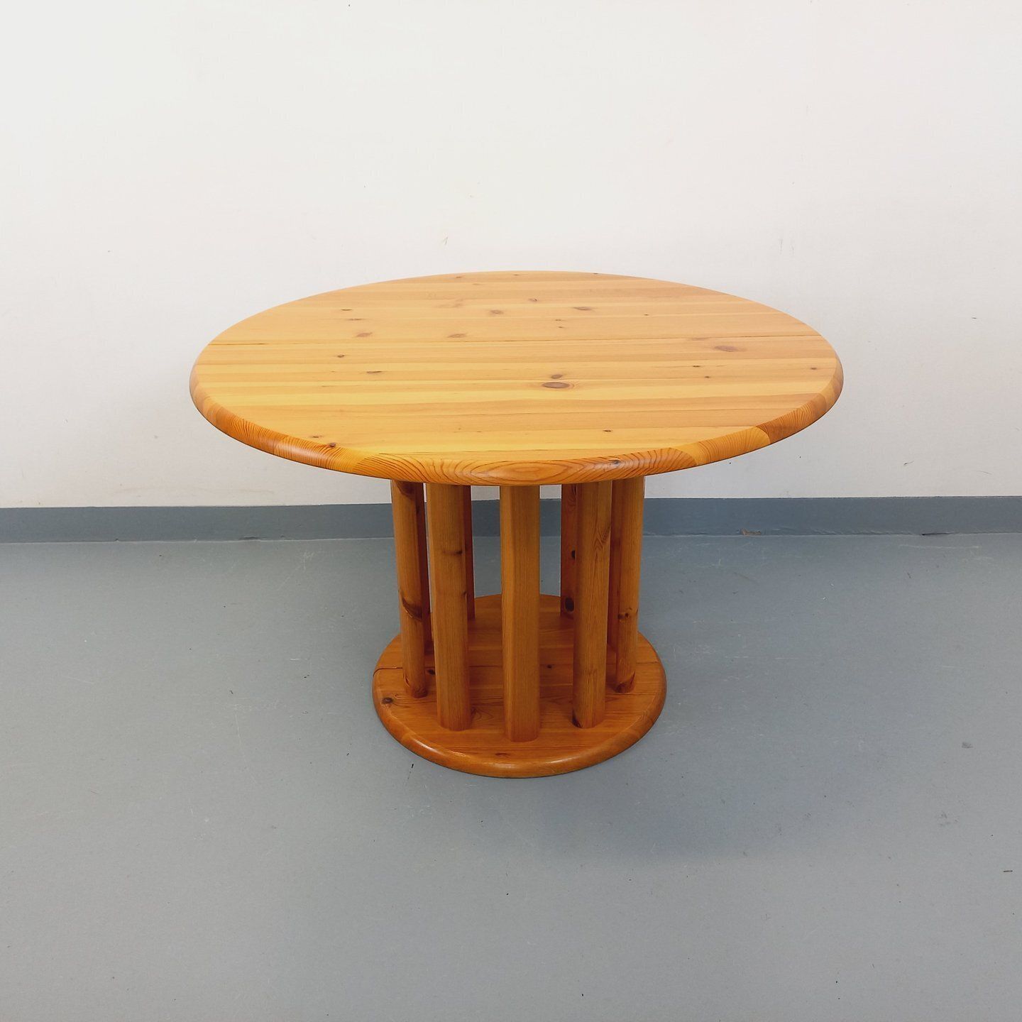 Round Table In The Style Of Rainer Daumiller, Made Of Pine