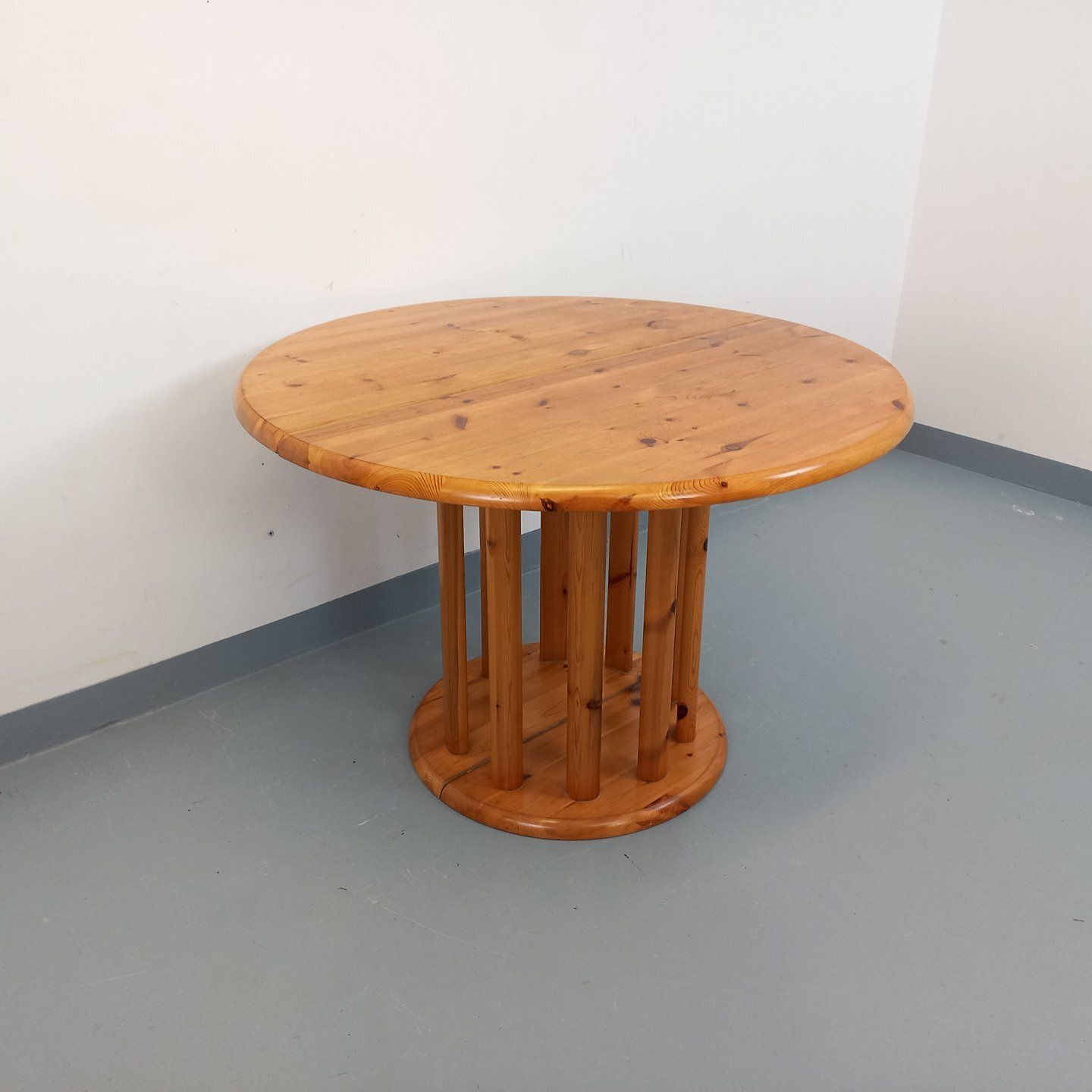 Round Table In The Style Of Rainer Daumiller, Made Of Pine, 2