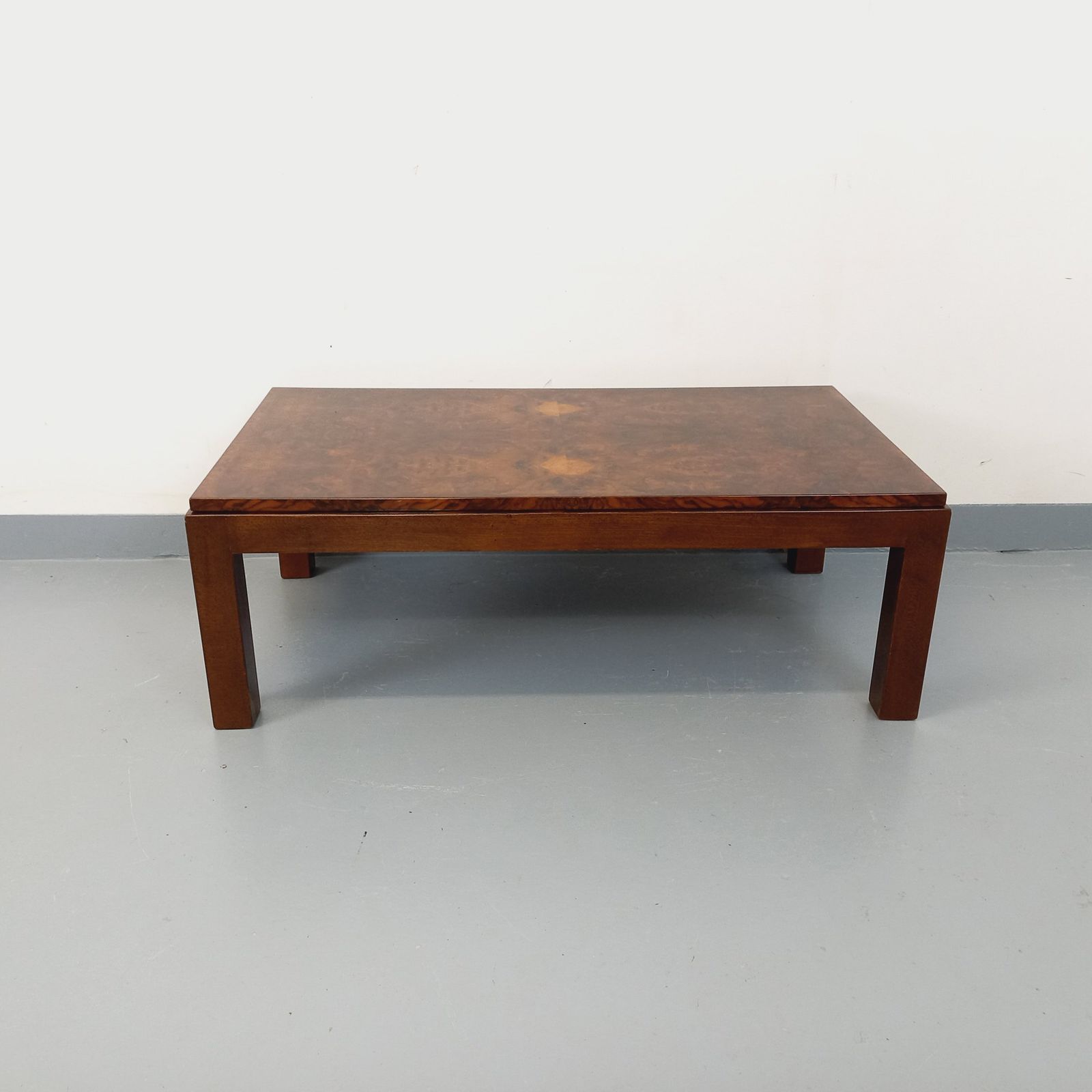 Rectangular Coffee Table In Elm And Elm Burl photo furniture