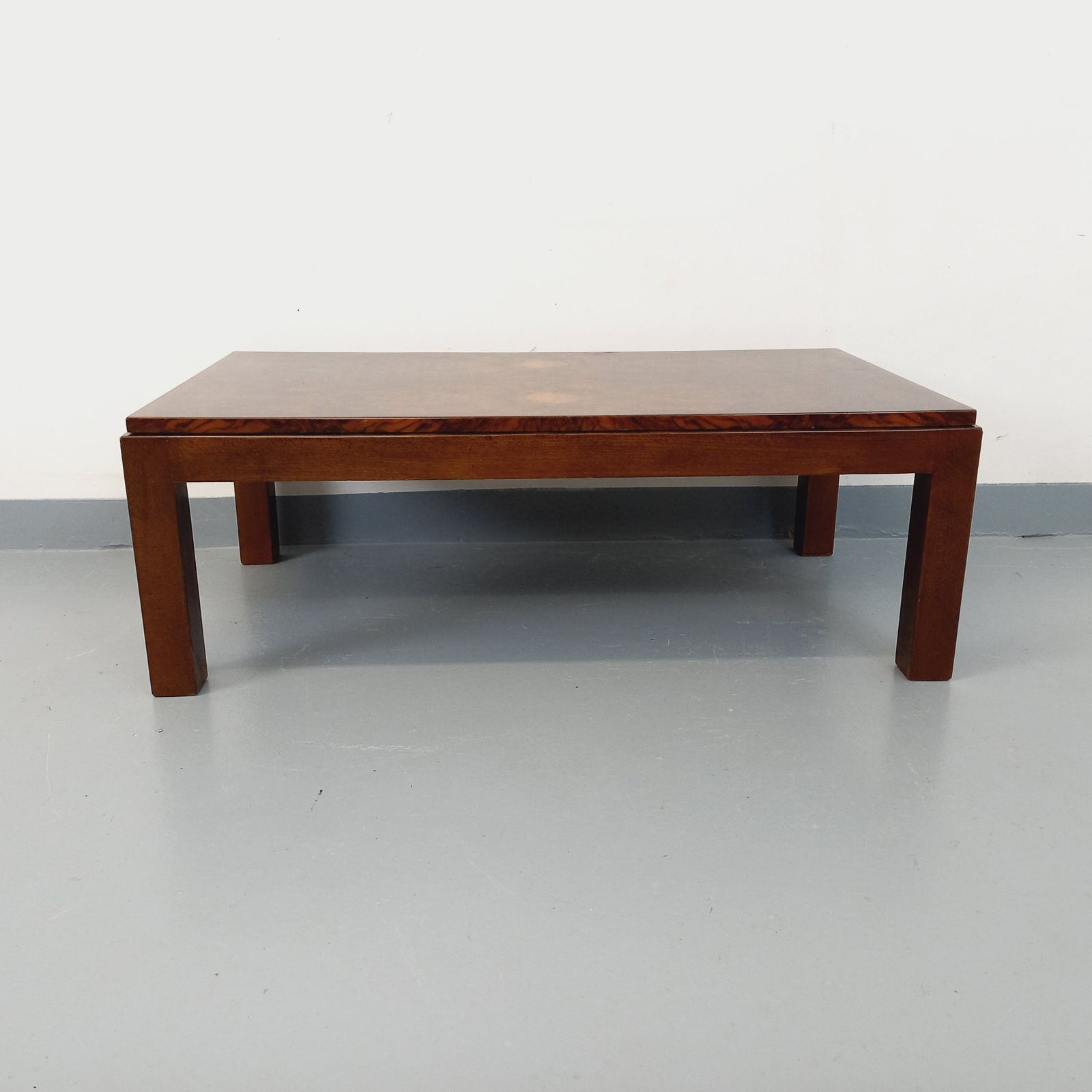 Rectangular Coffee Table In Elm And Elm Burl photo for sale