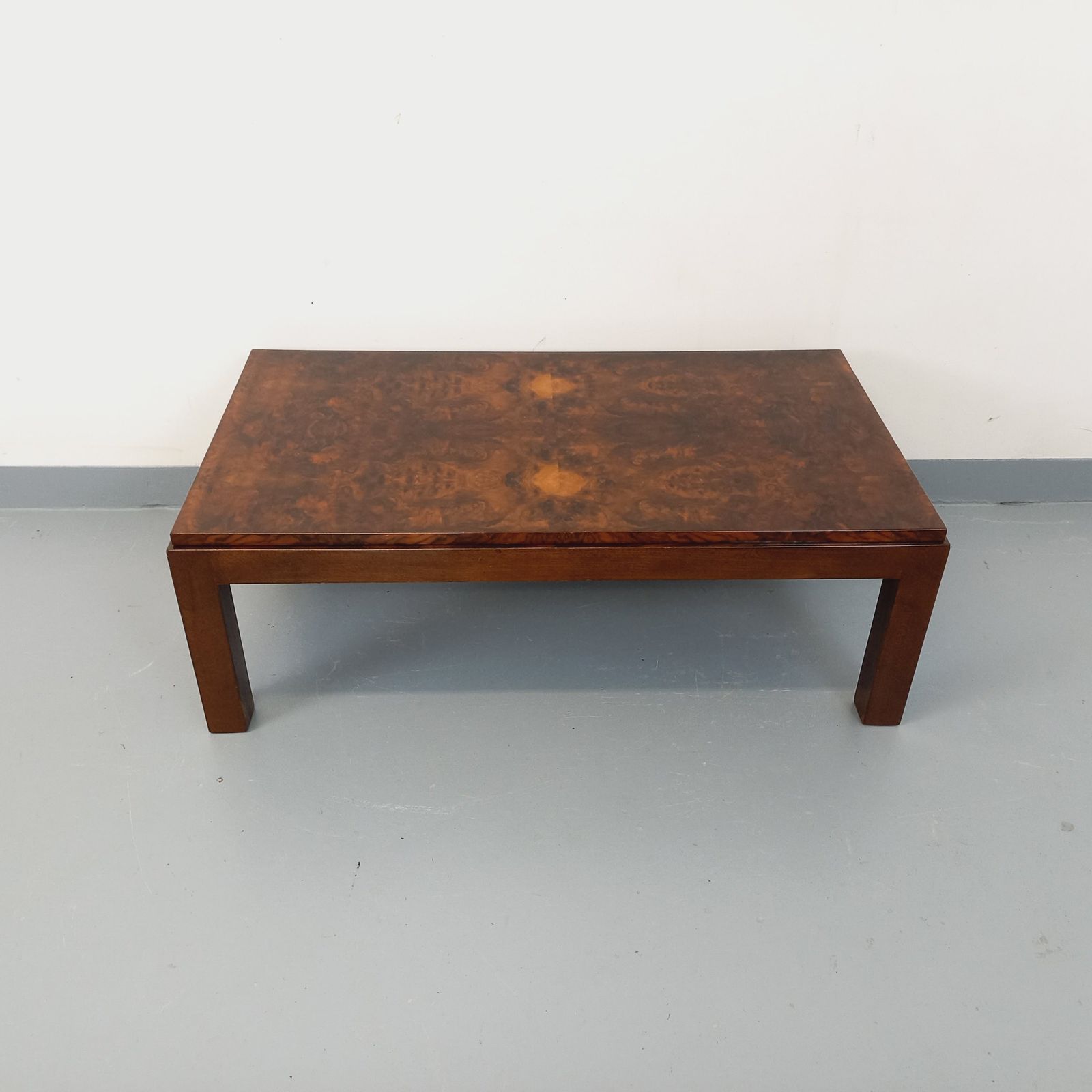 Rectangular Coffee Table In Elm And Elm Burl photo Furniture