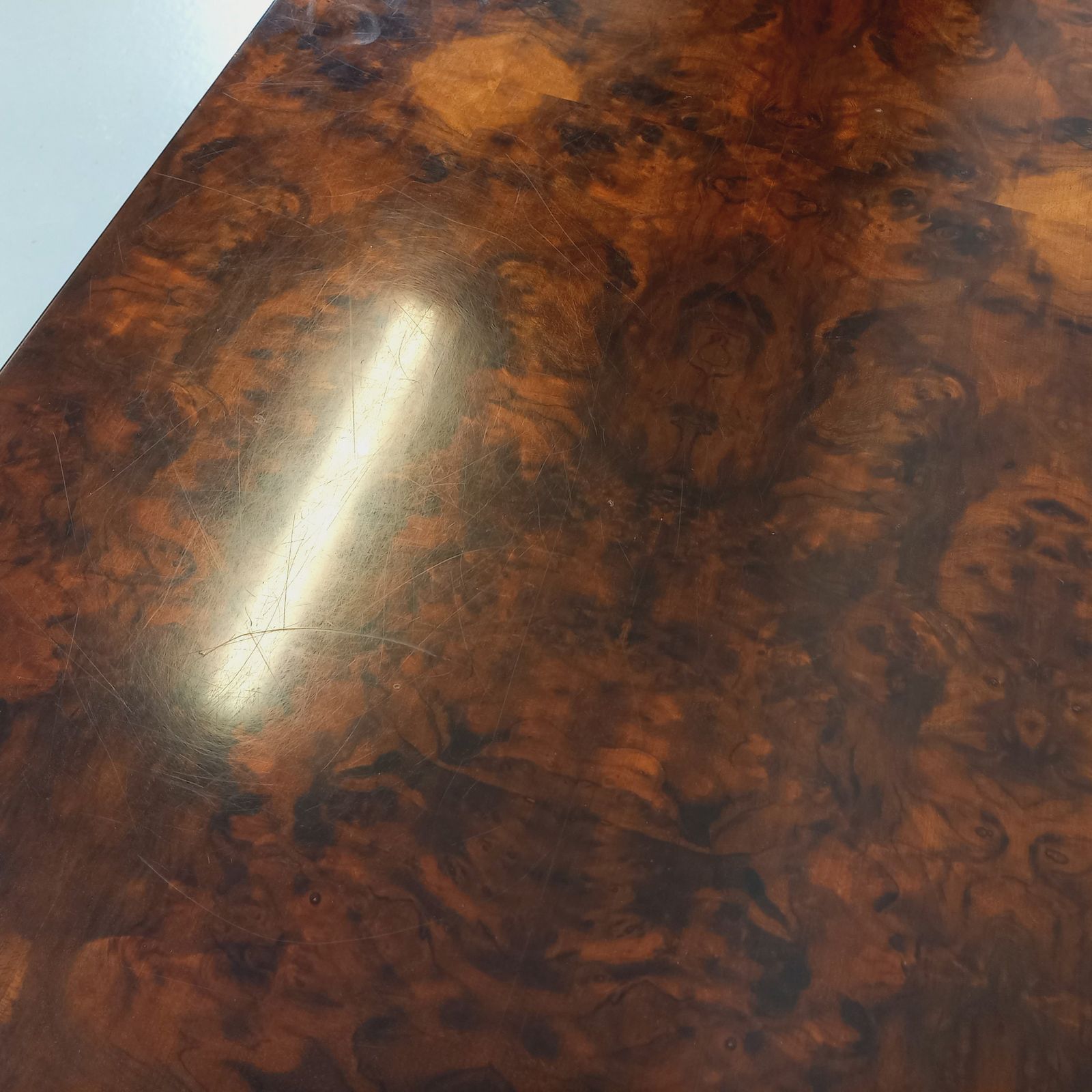 695.0 Rectangular Coffee Table In Elm And Elm Burl photo