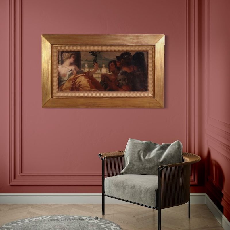 Schilderij gesigneerd Pompeo Massani, Allegorie van de Overwinning photo 6400.0
