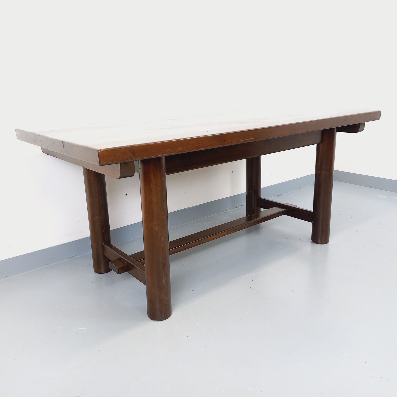Georges Robert Brutalist Rectangular Table In Dark Pine photo 2120.0