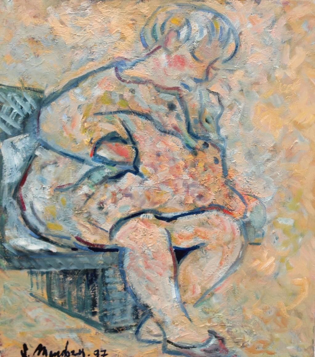 Antique Oil Painting On Canvas – Impressionist Female Portrait | 20th Century
