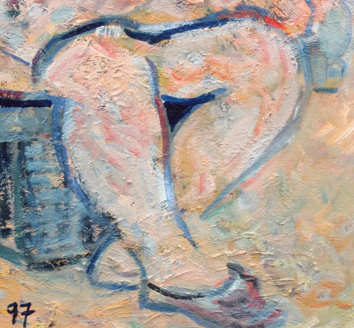 Antiek olieverfschilderij op doek, Impressionistisch vrouwenportret | 20e eeuw photo for sale